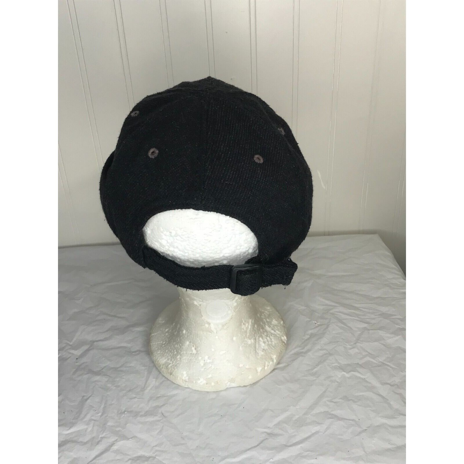 Nike × Vintage Vintage Nike Center Swoosh Black Strapback Hat Cap Embroider Size ONE SIZE - 3 Thumbnail