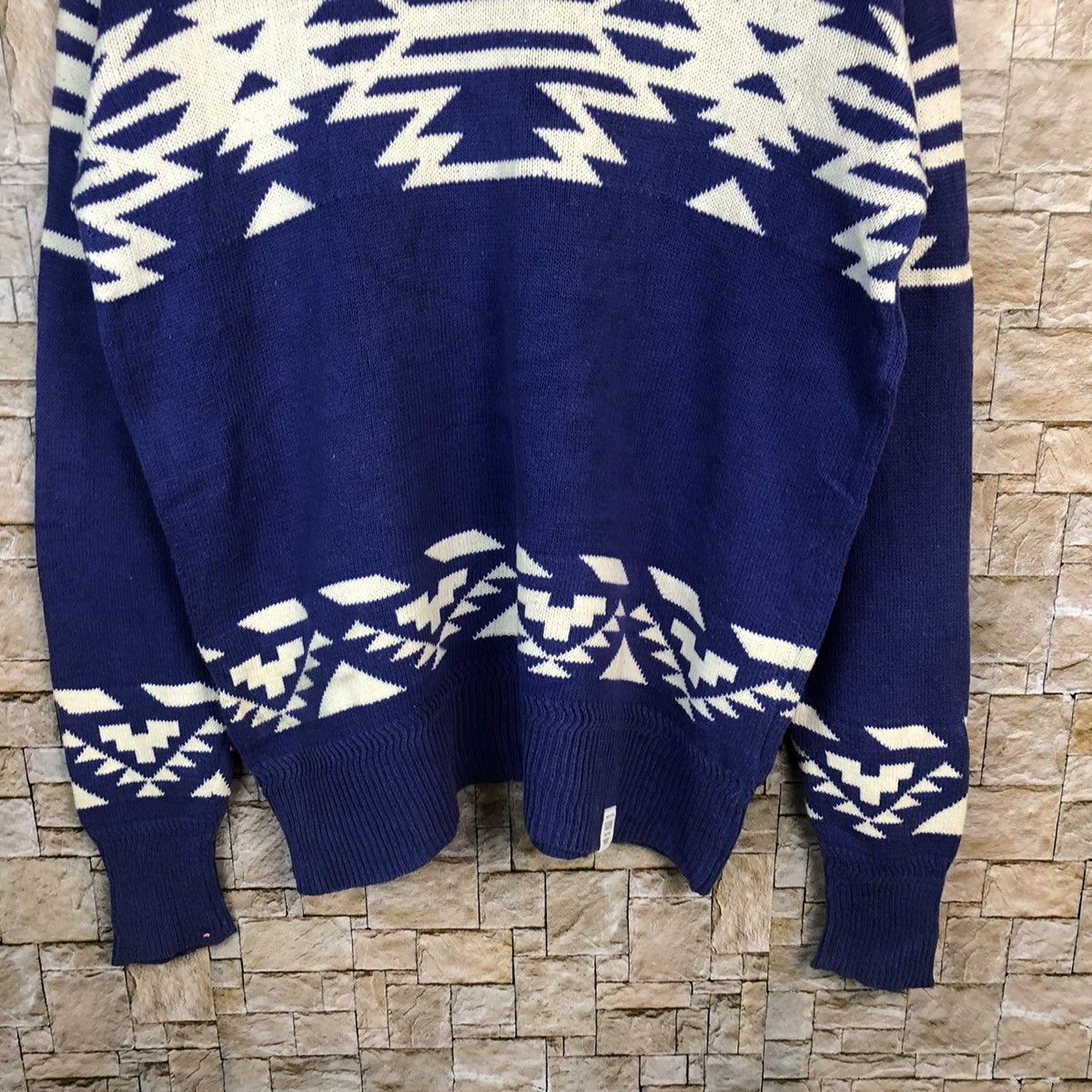 Japanese Brand Azul Purple navajo Knitwear sweatshirt #A1062 Size US L / EU 52-54 / 3 - 6 Thumbnail