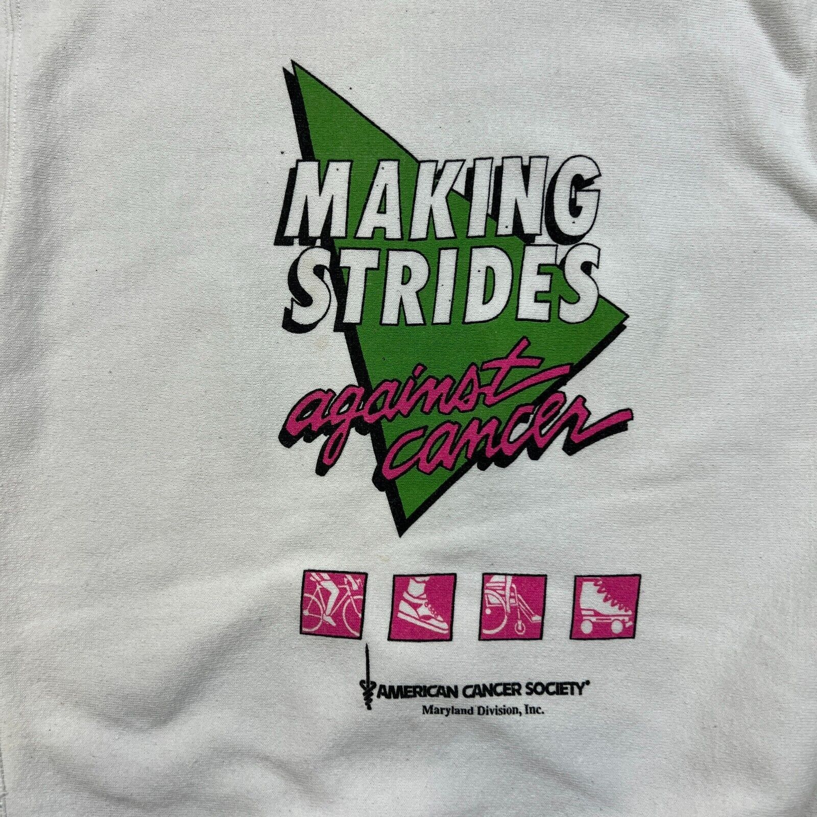 Hanes × Vintage VTG Making Strides Against Cancer Sweatshirt Small USA 90s Size US S / EU 44-46 / 1 - 3 Thumbnail