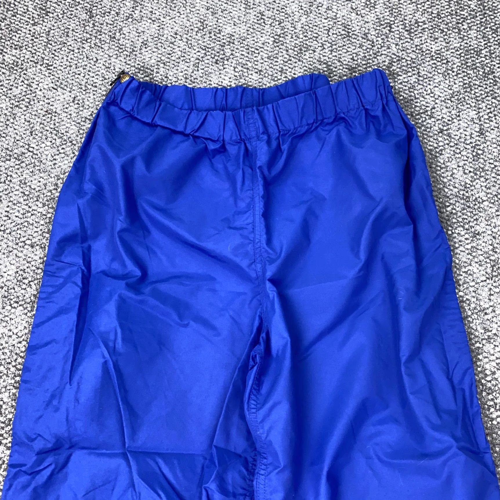 Vintage VINTAGE L.L. Bean Rain Pants Mens Large Blue Nylon Side Zip Overpants 90s USA Regular 33in Waist Mens Size US 33 - 2 Thumbnail