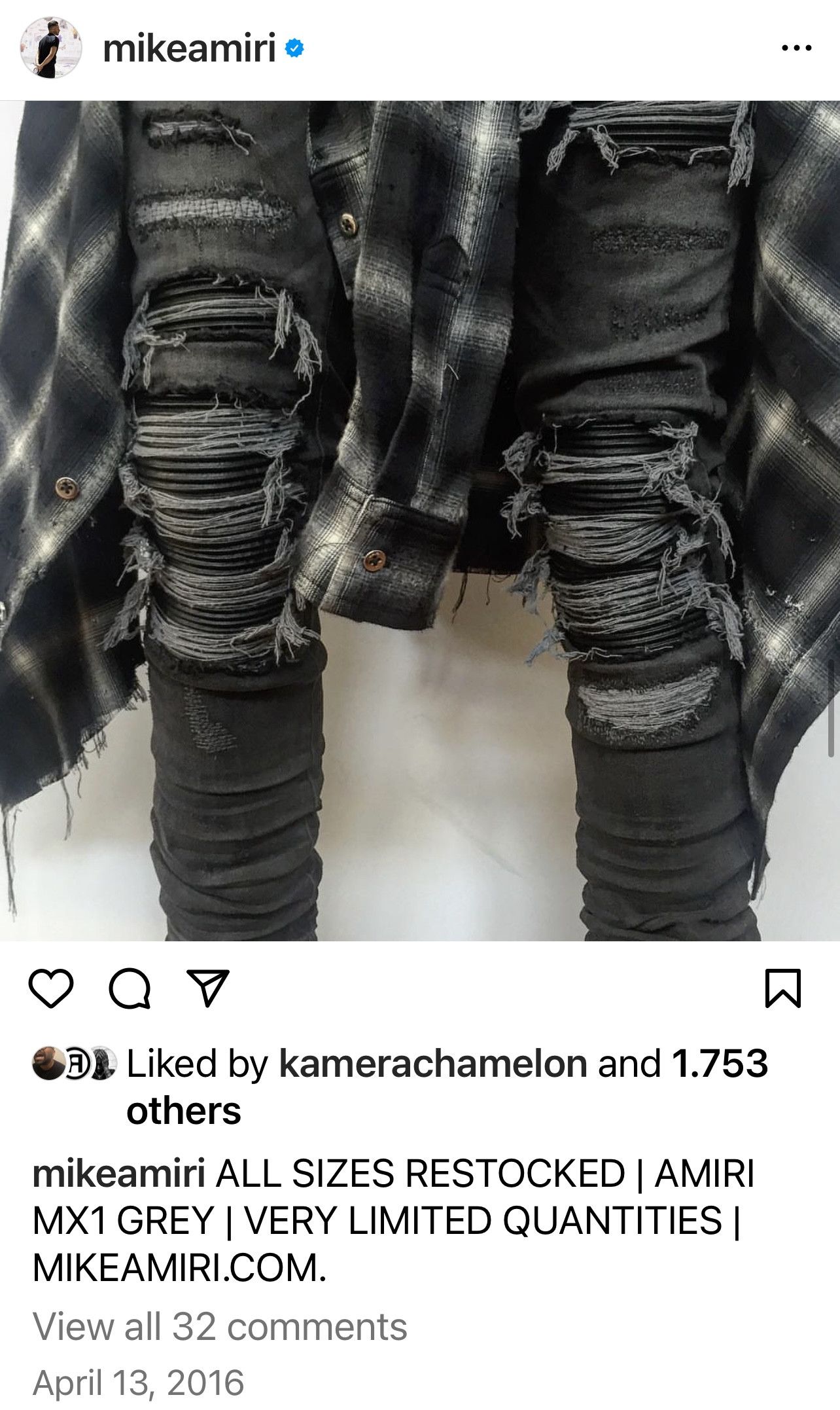 Amiri Amiri RARE First Edition Grey MX1 Denim Size US 28 / EU 44 - 7 Thumbnail