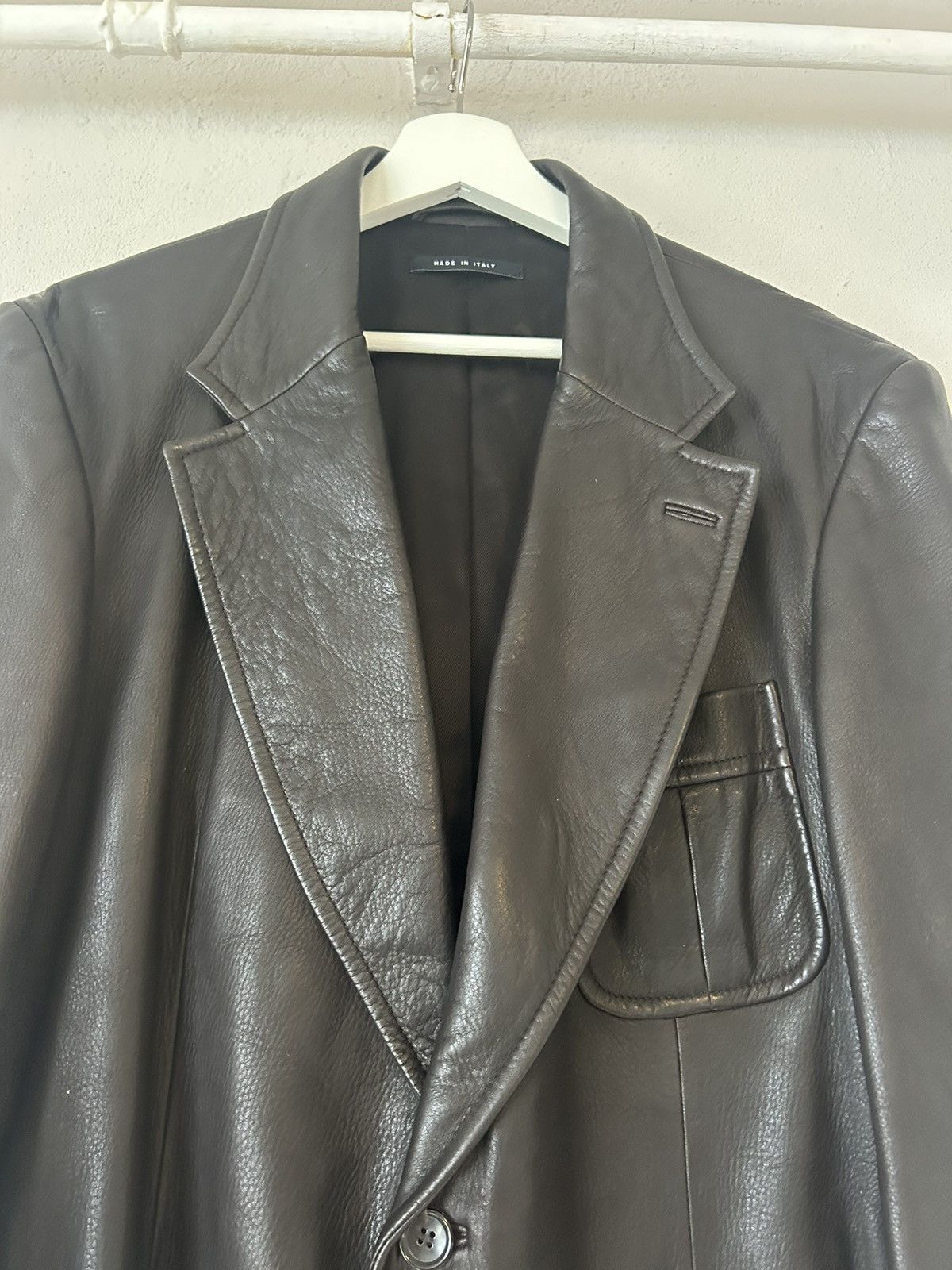 Gucci Gucci Leather Blazer - Tom Ford Era Size US M / EU 48-50 / 2 - 4 Thumbnail