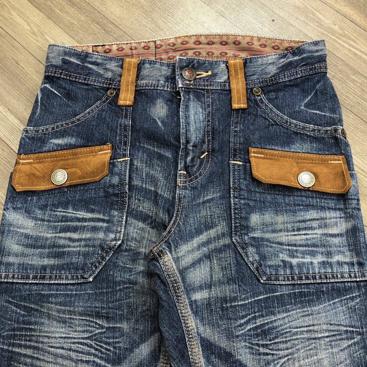 Edwin × If Six Was Nine × Japanese Brand 2000s Edwin Exclusive Vintage Nice Design Faded Jeans Y2K Size US 28 / EU 44 - 3 Thumbnail
