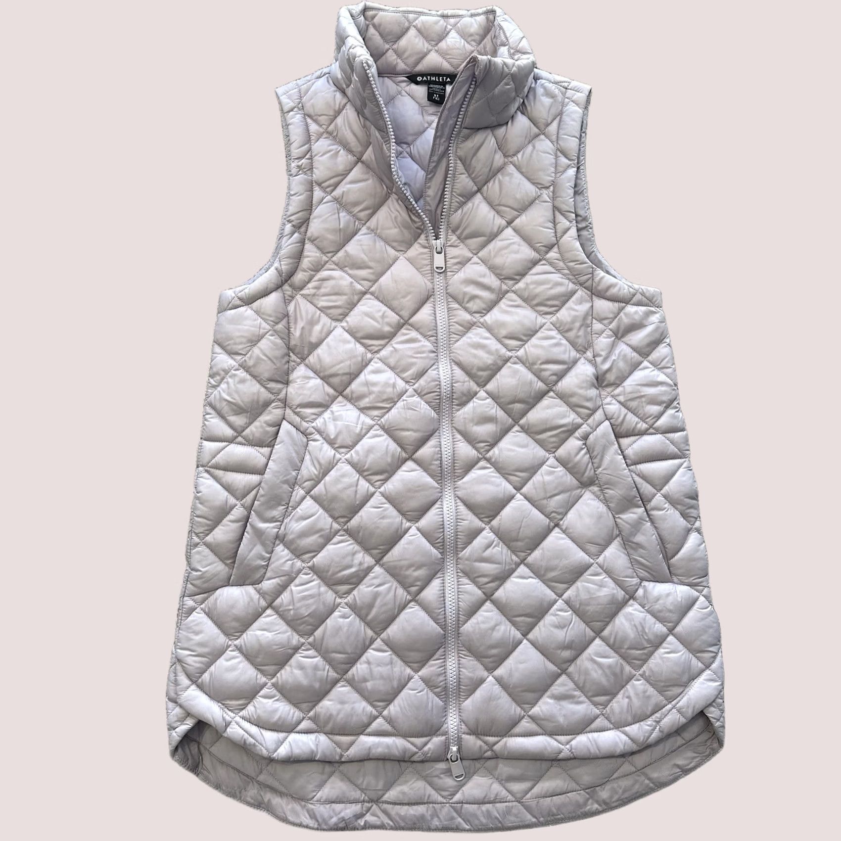 Athleta Athleta Vest Womens S Tall Whisper Featherless Gilet Quilted Puffer Lavender Vest Tall Purple Lightweight Wind-Resistant Zip Brn - Mens Women Girls Size S / US 4 / IT 40 - 1 Thumbnail
