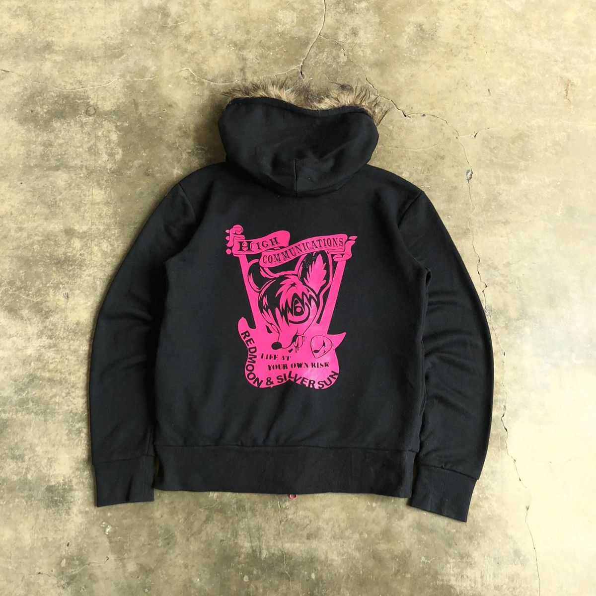 20471120 2000s High Communications Cartoon Fur Ziphoodie Black Lgb Size US S / EU 44-46 / 1 - 9 Thumbnail