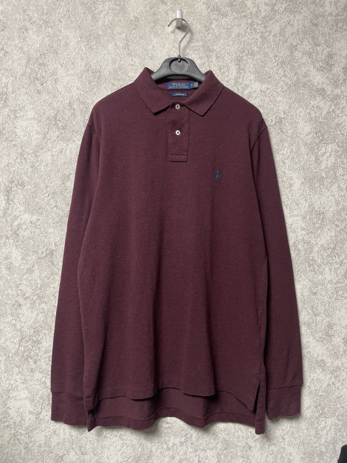 Polo Ralph Lauren Vintage Polo Ralph Lauren Burgundy Long Sleeve Polo Shirt Size US M / EU 48-50 / 2 - 1 Thumbnail