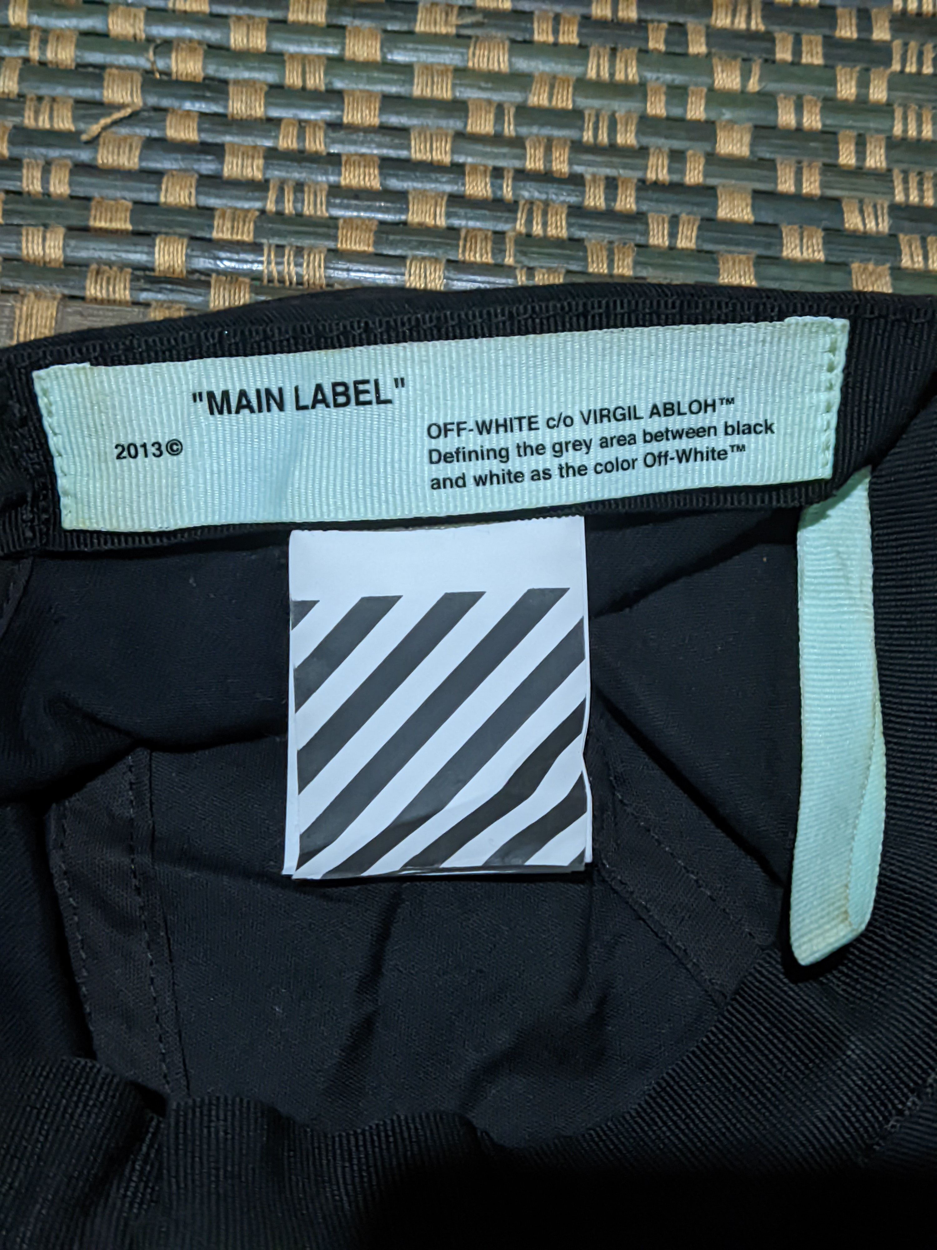 Off-White Off-White Diagonal Cap Black and White Six Panel Size ONE SIZE - 10 Thumbnail