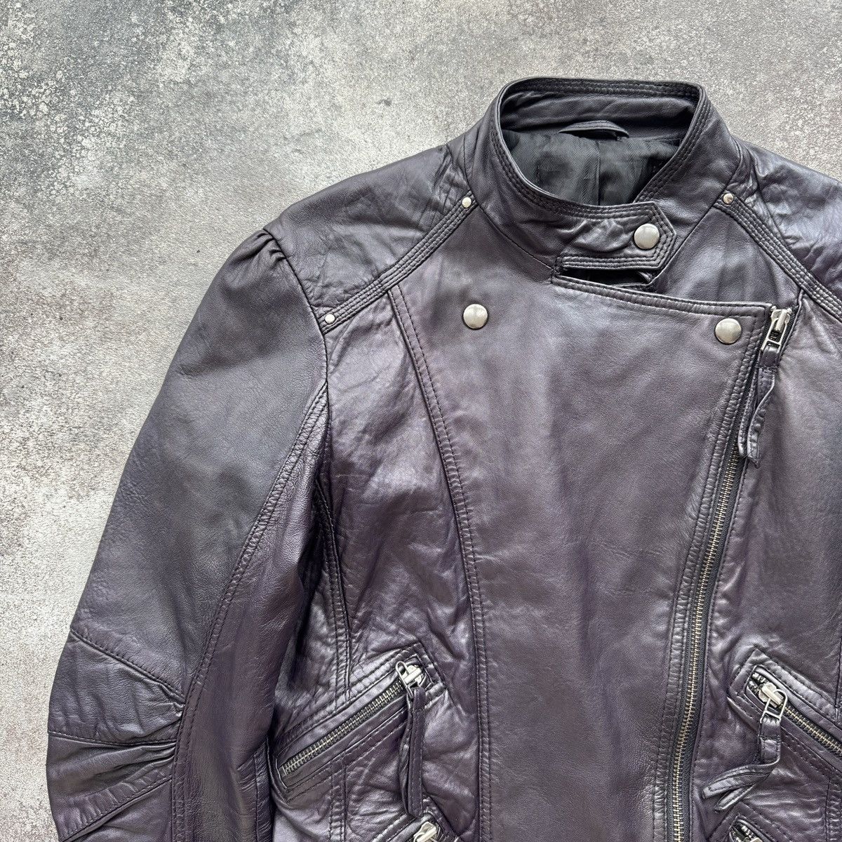 Hysteric Glamour Avant Garde Vintage Zip Details Biker Leather Jacket Size M / US 6-8 / IT 42-44 - 2 Thumbnail