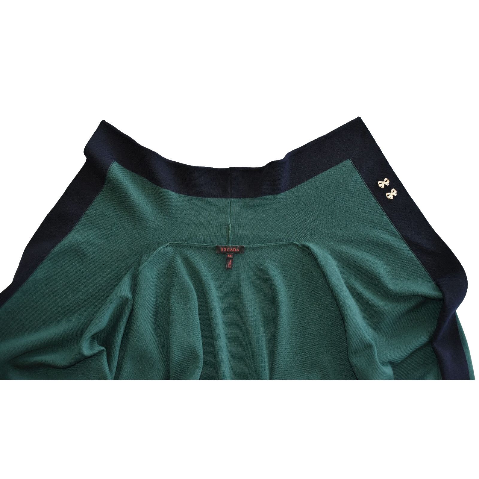 Escada ESCADA Green Wool Knit Open Front Short Sleeve Jacket Sz 44 Size XL / US 12-14 / IT 48-50 - 6 Thumbnail