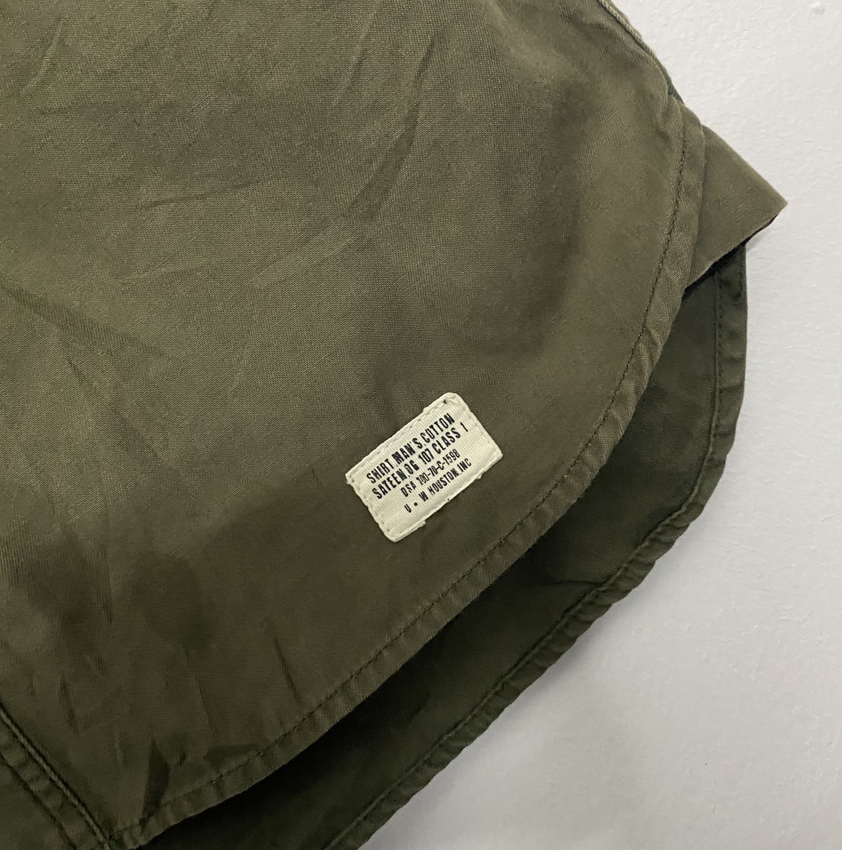 Other Houston Army Green Utility Shirt U.S. ARMY Patch Workwear Size US S / EU 44-46 / 1 - 8 Thumbnail