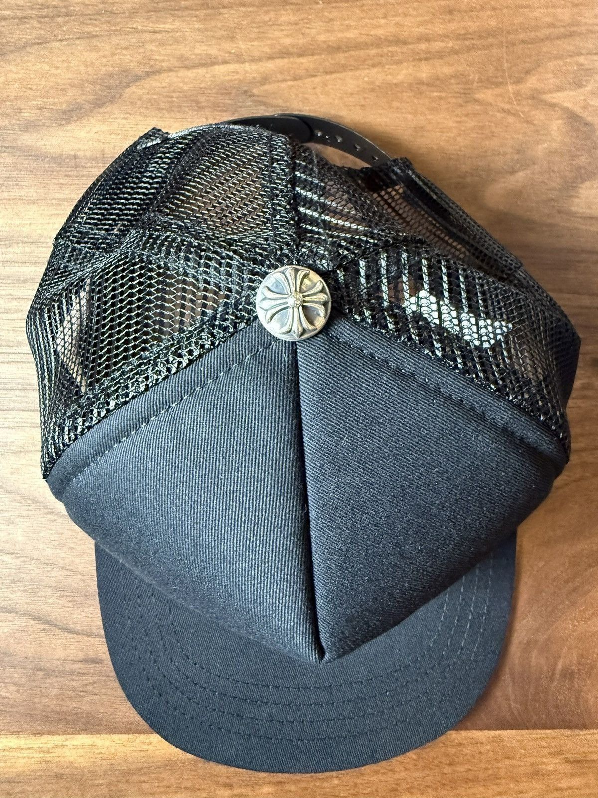 Chrome Hearts Chrome Hearts Black Triple Cross Leather Trucker Hat Size ONE SIZE - 9 Thumbnail
