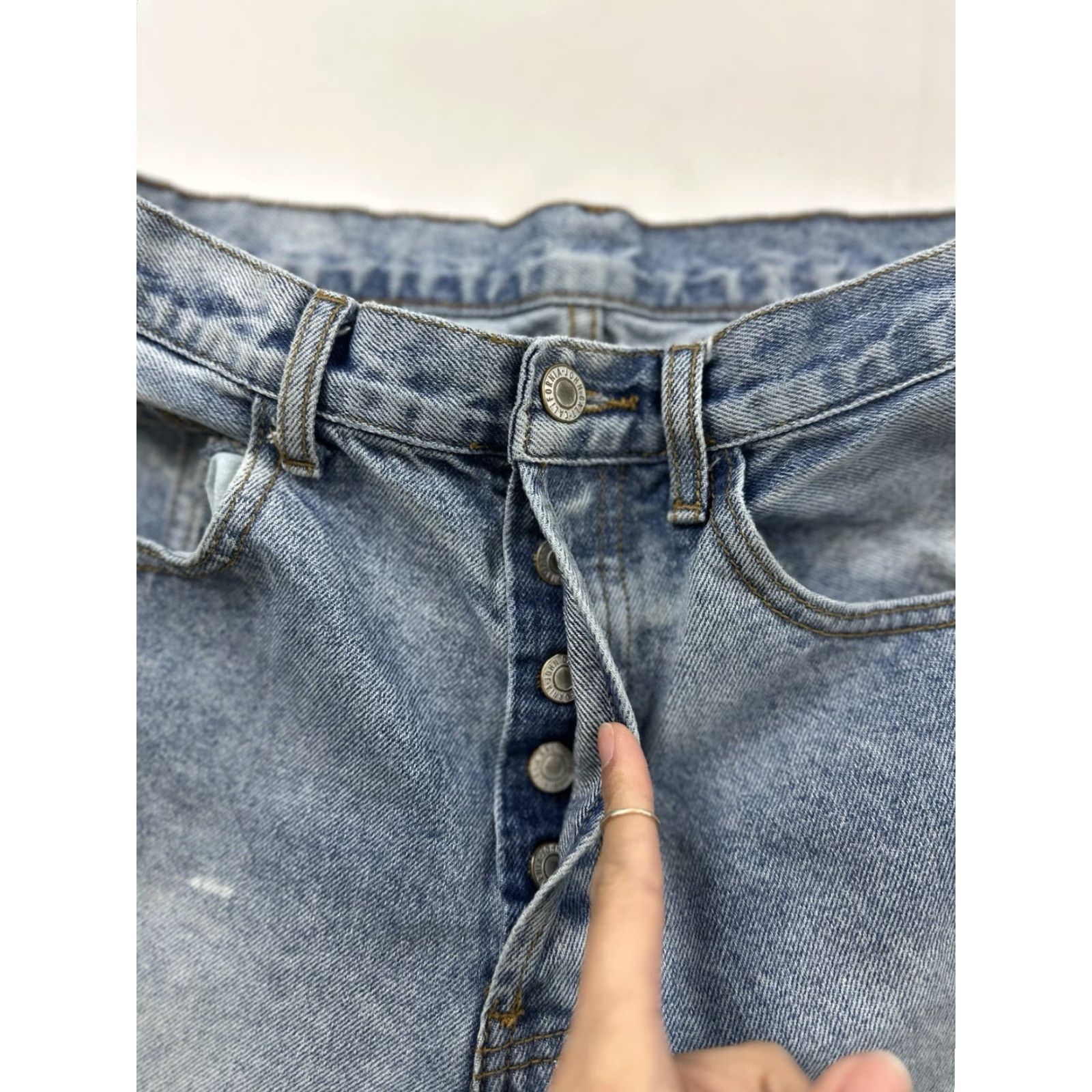 Vintage J.Galt Jeans Women’s Small Blue High Waisted Straight Leg Jeans Pocket Button Zipper Solid - Womens Size 28" / US 6 / IT 42 - 4 Thumbnail