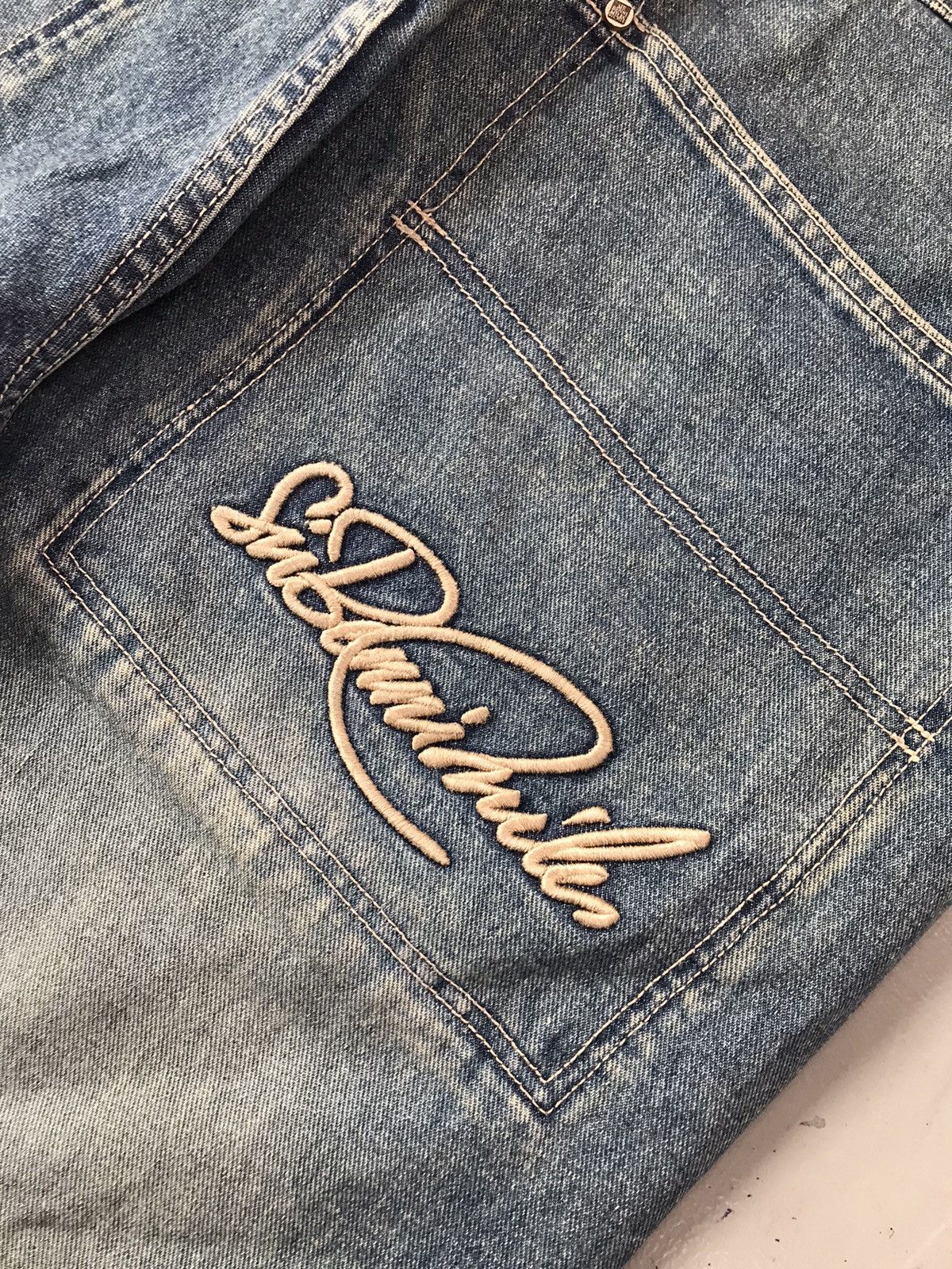 JNCO × Southpole × Vintage Vintage SirBennimiles SpellOut embroidered baggy fit denim Size US 38 / EU 54 - 11 Thumbnail