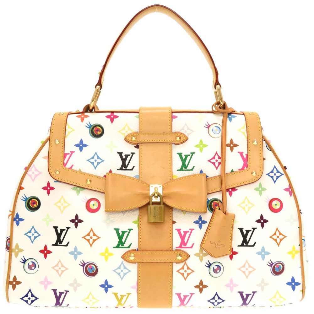 image of Louis Vuitton Monogram Multicolor Eye Love You Sack Retro Gm in White, Women's