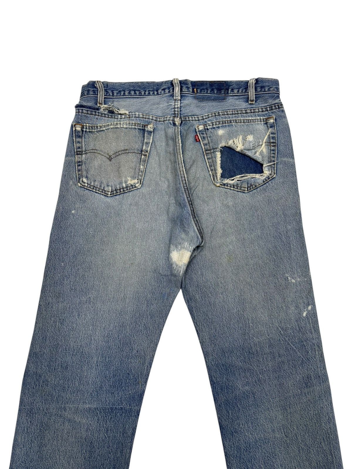 Kapital Vintage Levis 501 USA Distressed Denim Jeans Button 520 Size US 34 / EU 50 - 6 Thumbnail