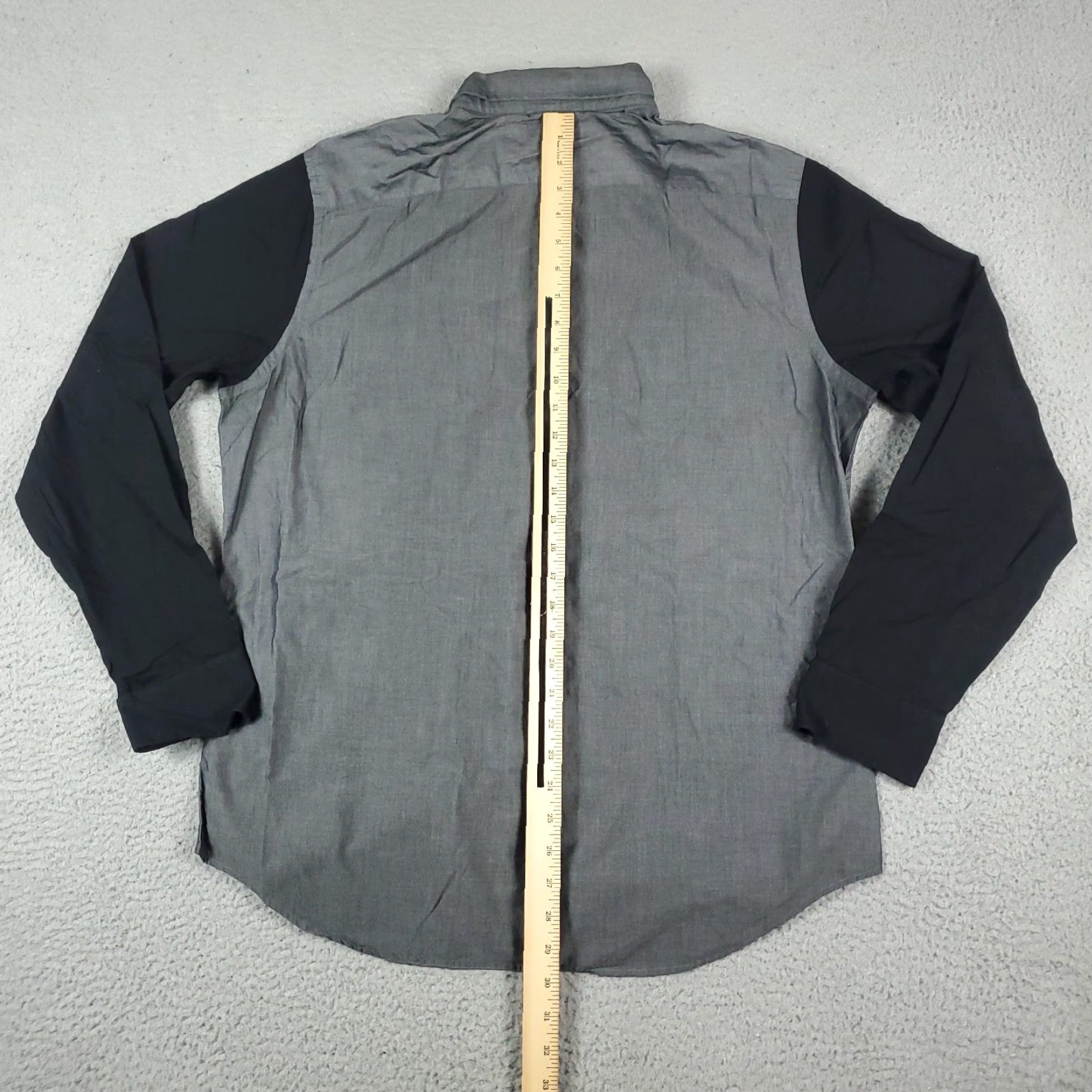 Banana Republic Banana Republic Shirt Gray/Black Long Sleeve Button-Up Adult Large Mens Size US L / EU 52-54 / 3 - 3 Thumbnail