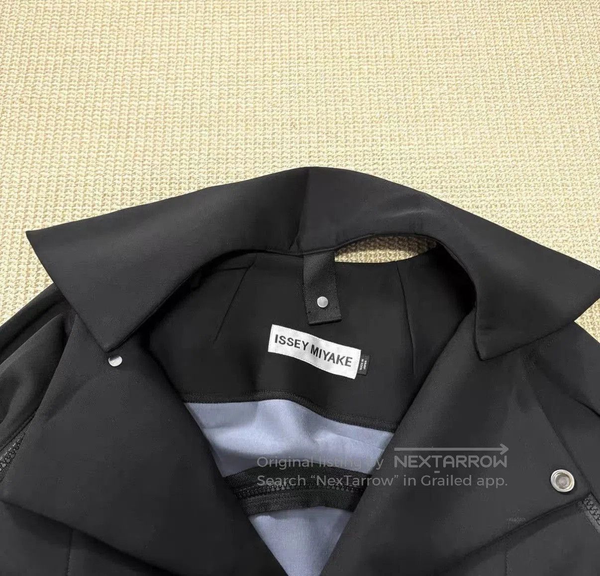 Issey Miyake Black Lightweight Jacket with Collar . Size US M / EU 48-50 / 2 - 3 Thumbnail