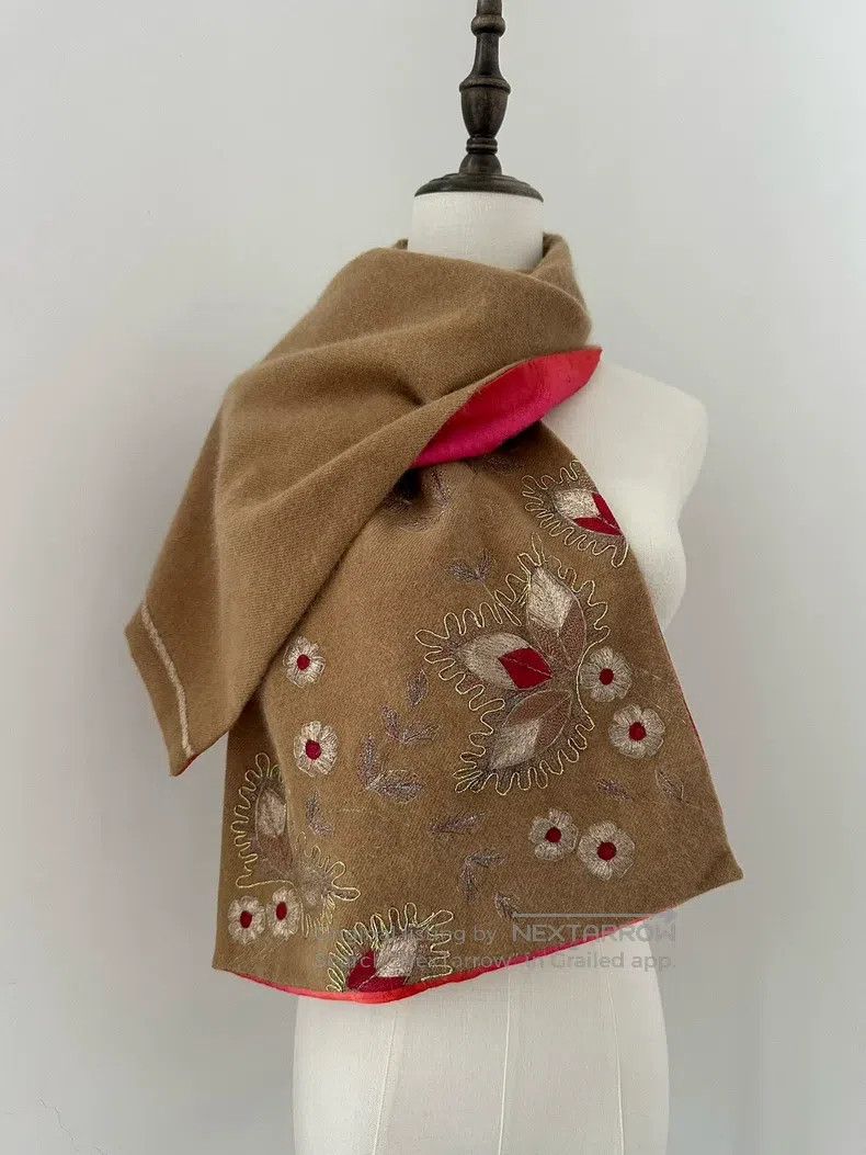 Dries Van Noten Dries Van Noten Brown Scarf Size ONE SIZE - 2 Thumbnail
