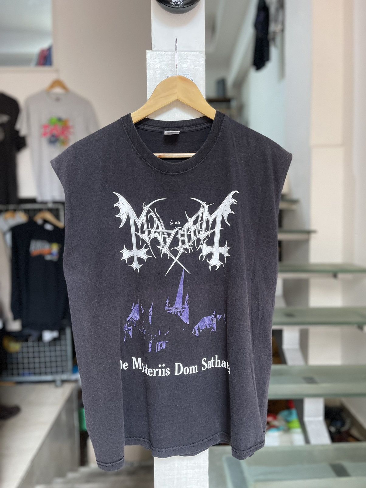 Vintage Vintage Mayhem De Mysteriis Dom Sathanas 2007 t shirt Size US XL / EU 56 / 4 - 1 Thumbnail