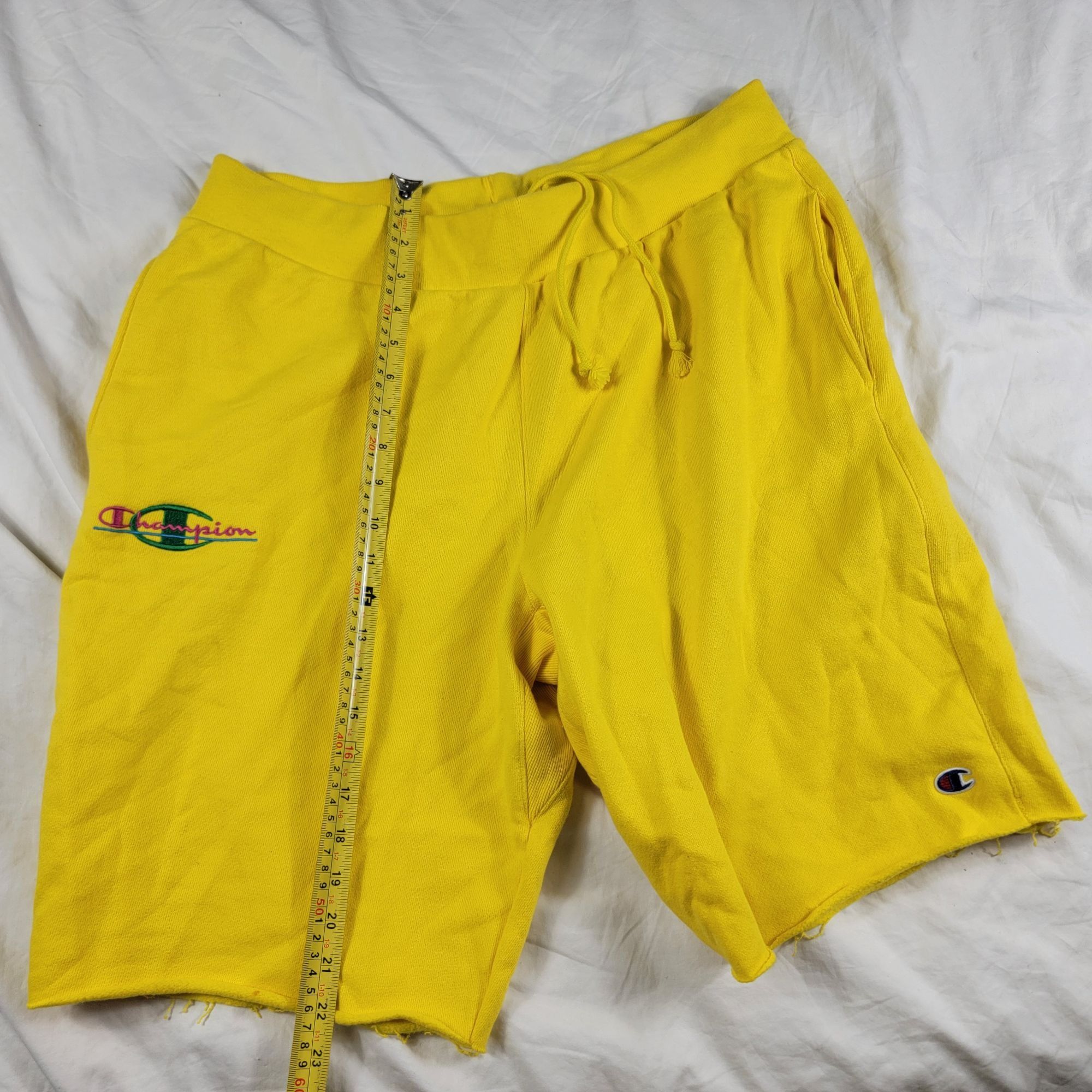 Champion Champion Reverse Weave Mens XL Yellow Shorts Athletic Outdoo Size US 44 / EU 60 - 9 Thumbnail