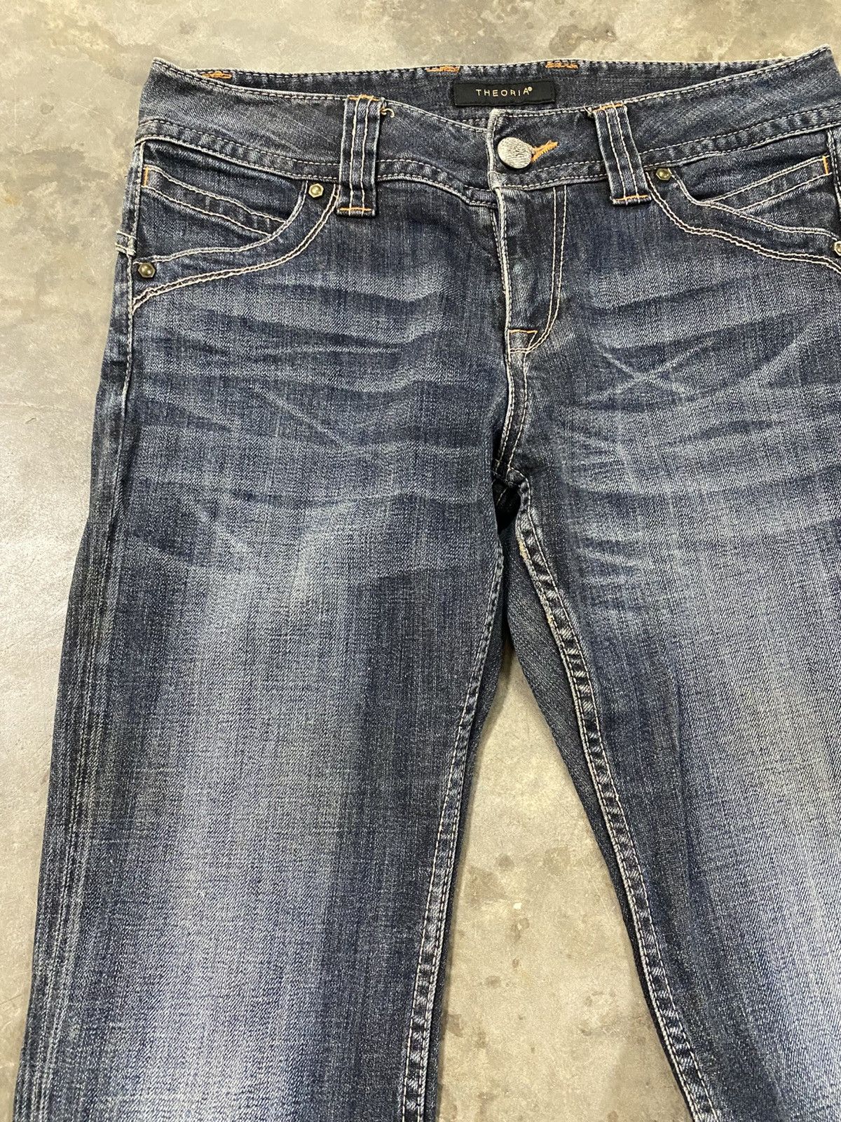 Japanese Brand Flare Jeans Mud Rusty Japan Theoria Stretch Denim @288 Size US 30 / EU 46 - 7 Thumbnail