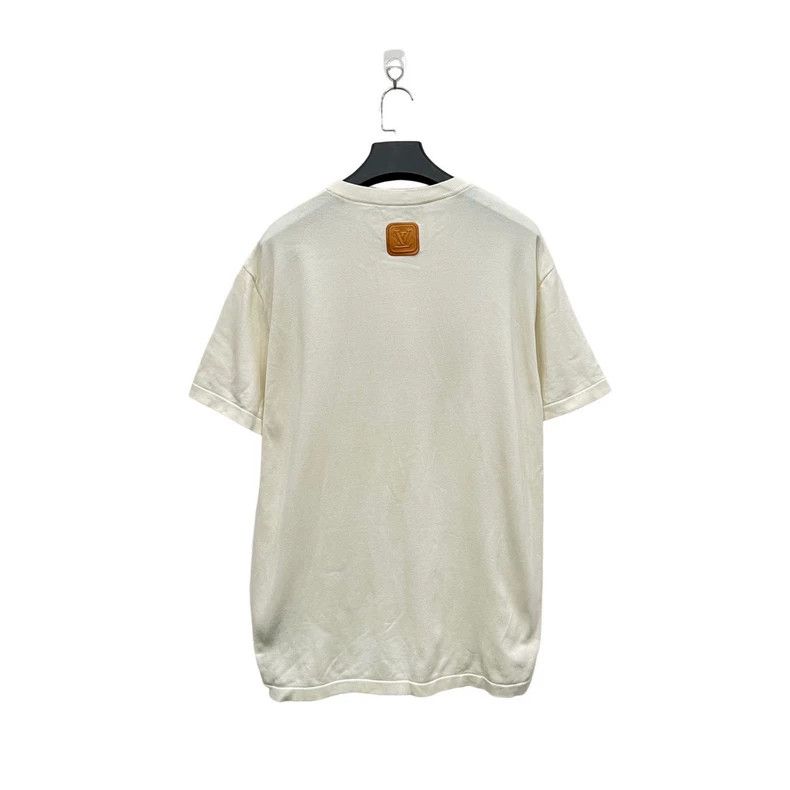 Louis Vuitton Louis Vuitton White leather logo knitted short sleeve Size US XL / EU 56 / 4 - 3 Thumbnail