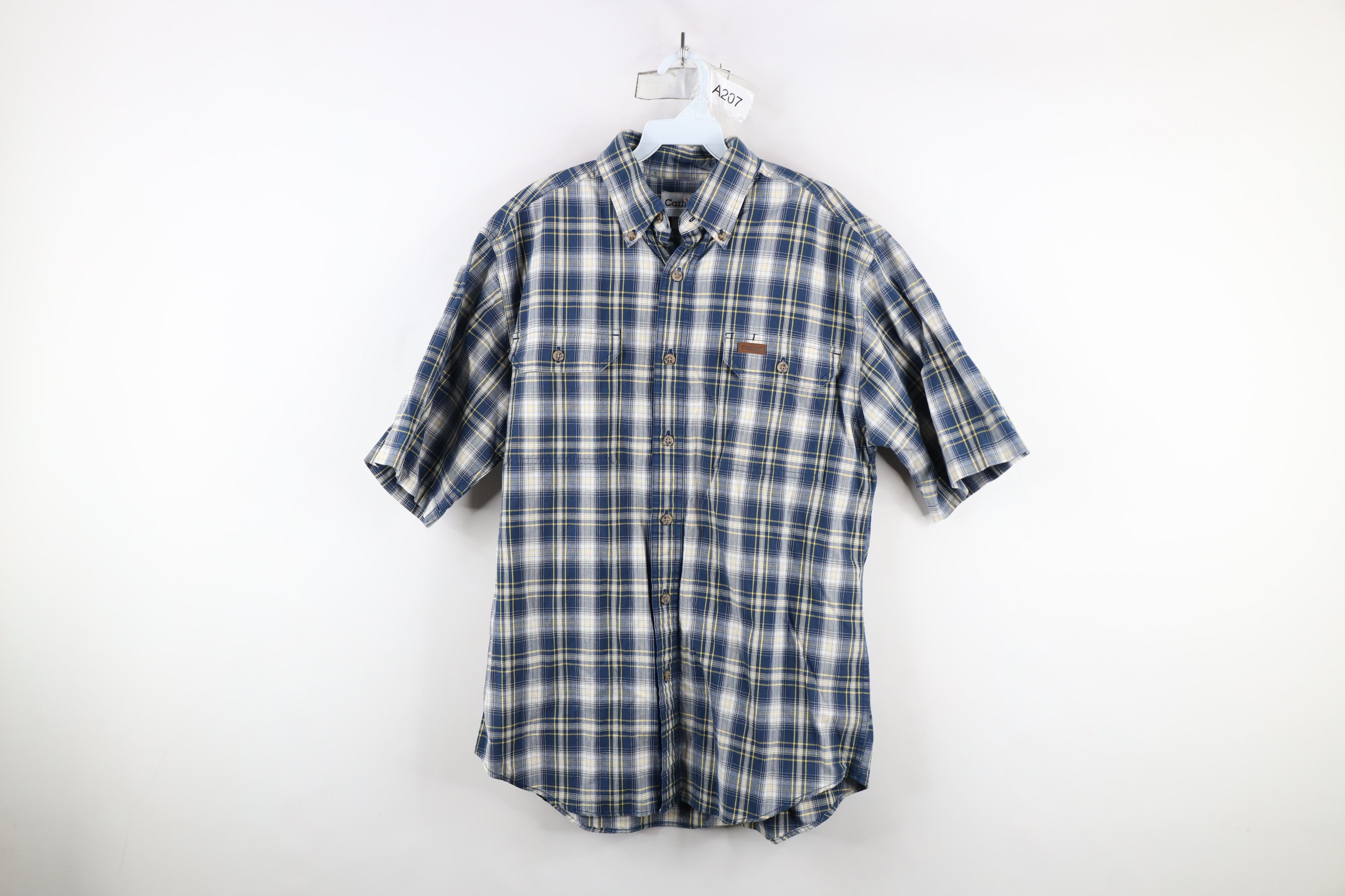 Carhartt × Vintage Vintage Carhartt Spell Short Sleeve Button Down Shirt Plaid Size US M / EU 48-50 / 2 - 1 Thumbnail