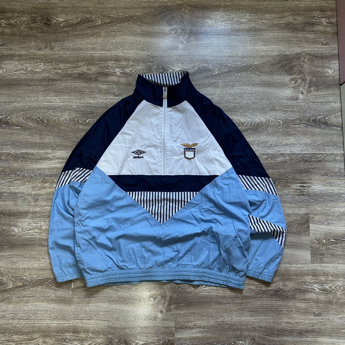 Vintage Lazio Umbro 1990s 1/4 Zip Track Top Training Jacket