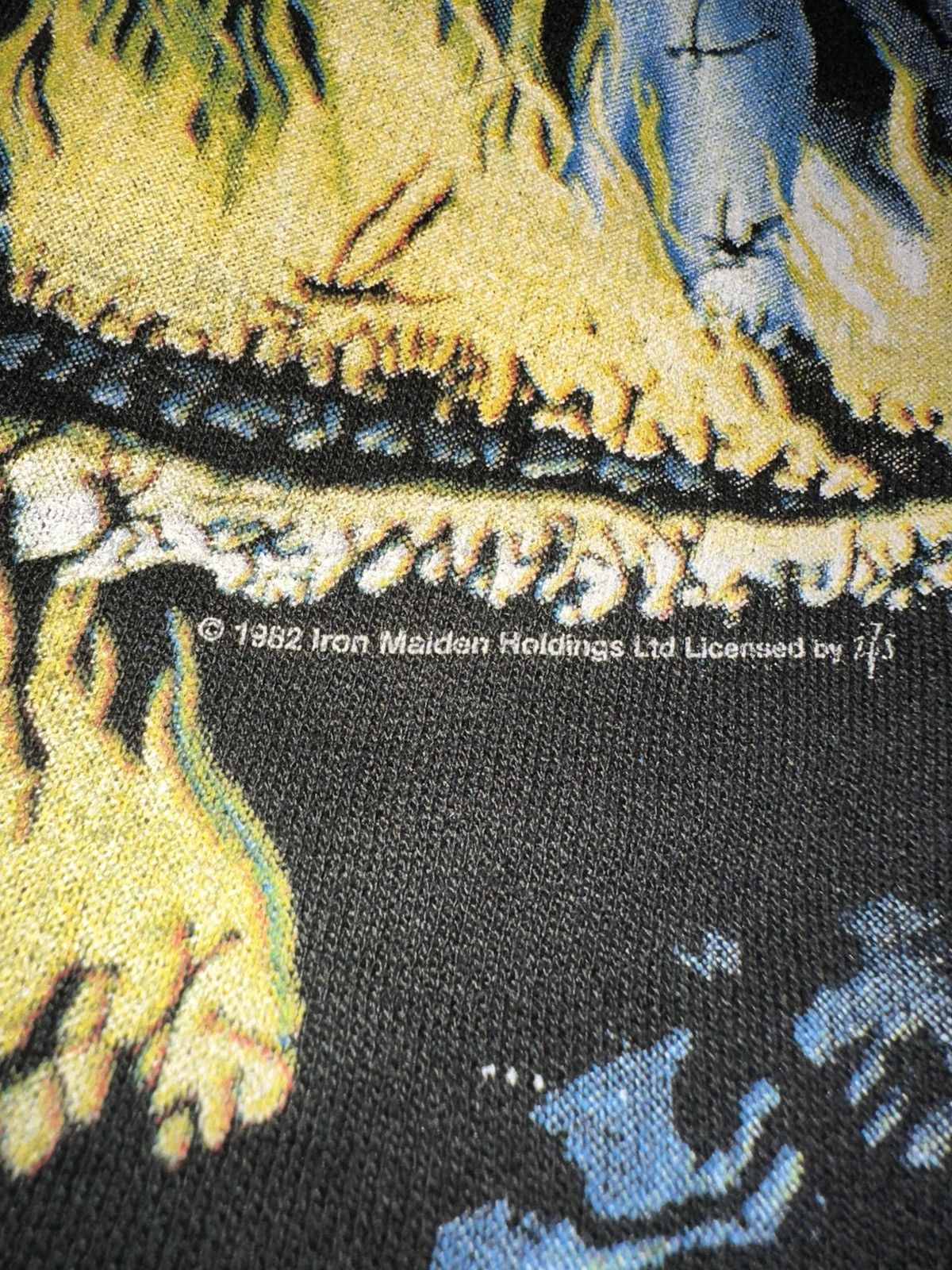 Iron Maiden × Vintage Vintage Very Rare Iron Maiden hoodie 82s 80s rock Size US L / EU 52-54 / 3 - 3 Thumbnail