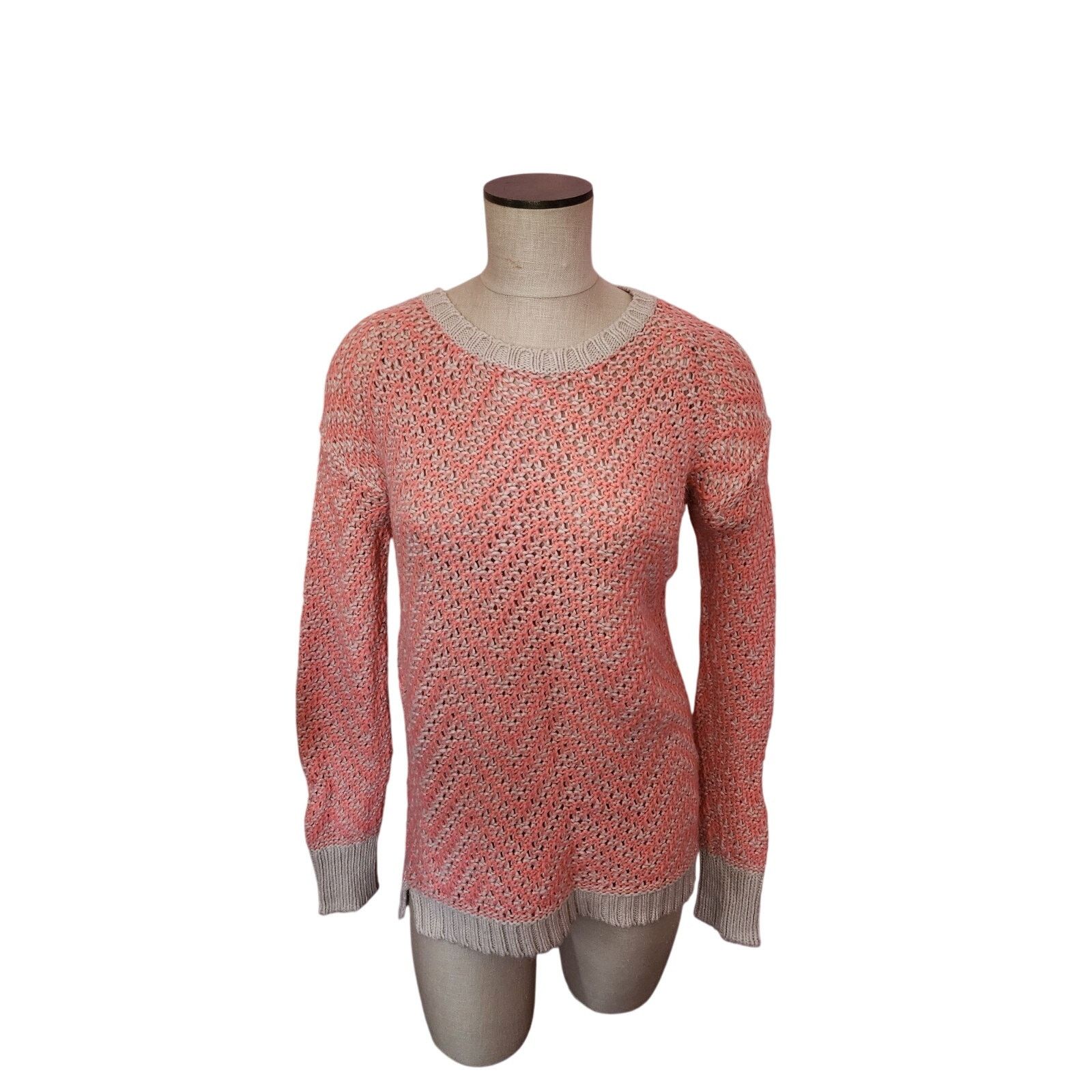 Aeropostale Aeropostale Orange And Cream sweater women Size Medium Size M / US 6-8 / IT 42-44 - 1 Thumbnail