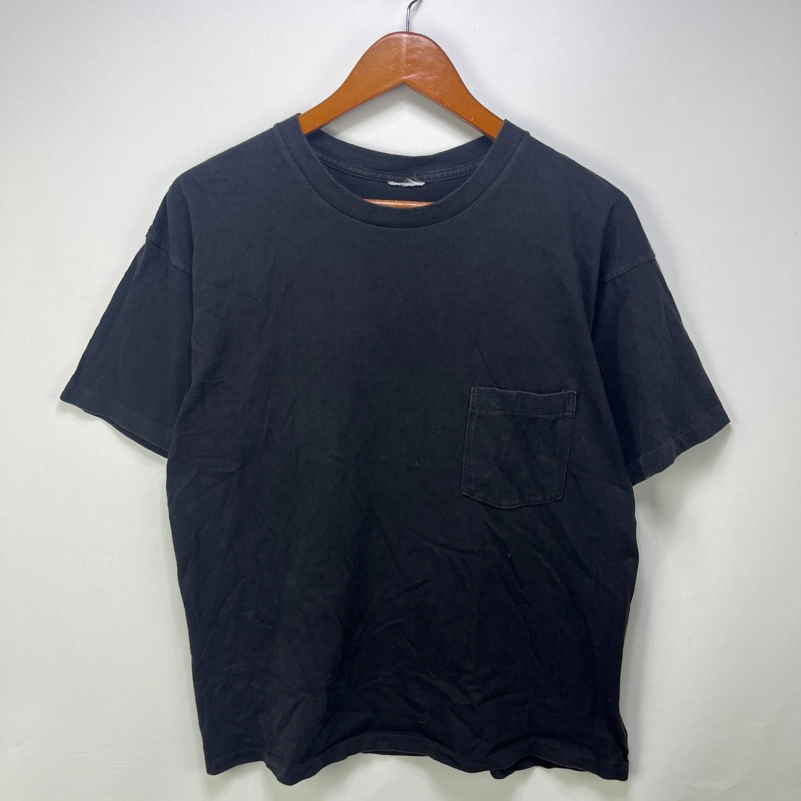 Vintage Vintage Sun Faded Blank Black Single Stitch T Shirt Large Size US L / EU 52-54 / 3 - 1 Thumbnail