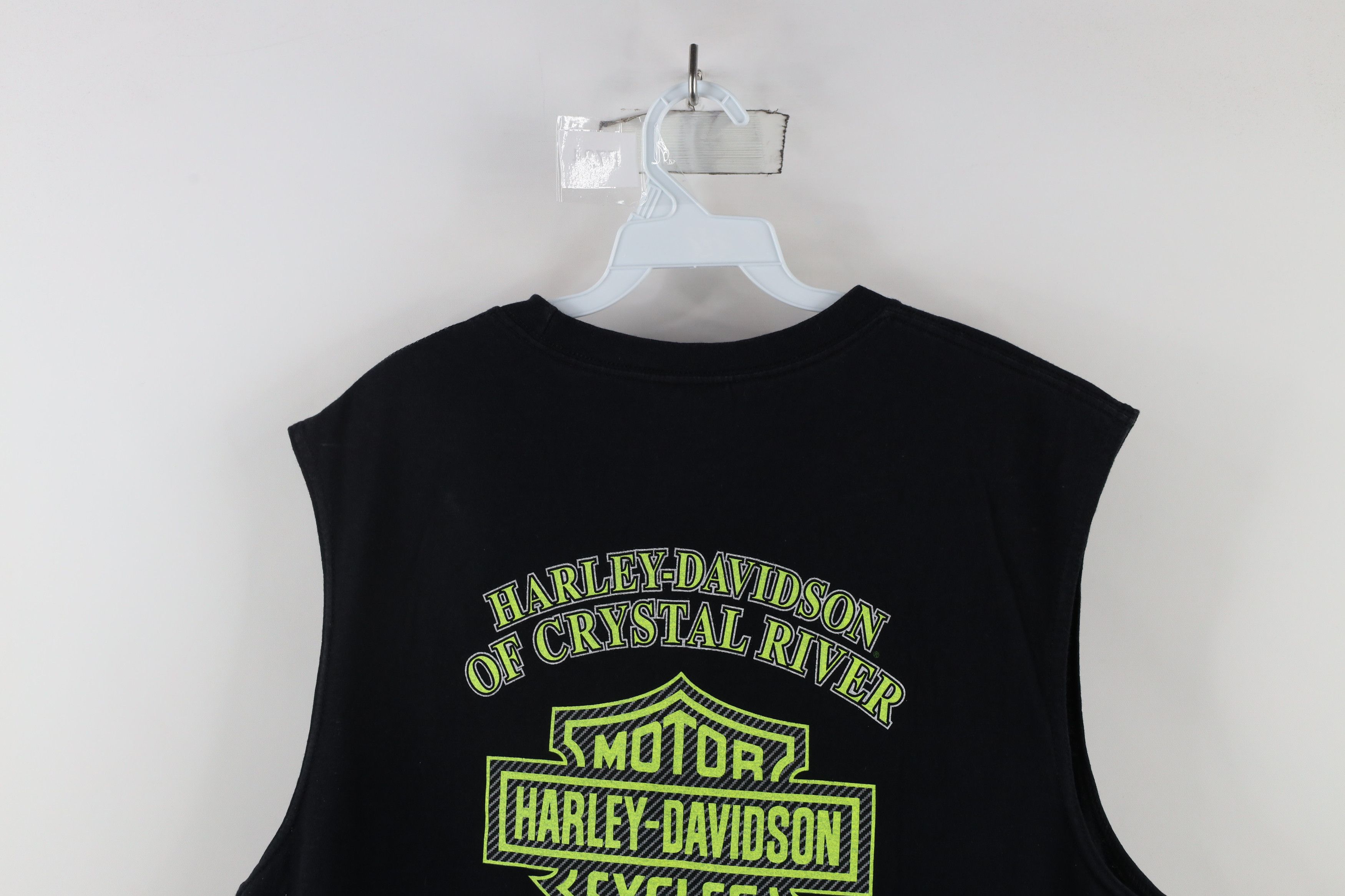 Harley Davidson × Vintage Vintage Y2K Harley Davidson Spell Out Skull Muscle T-Shirt Size US L / EU 52-54 / 3 - 11 Thumbnail
