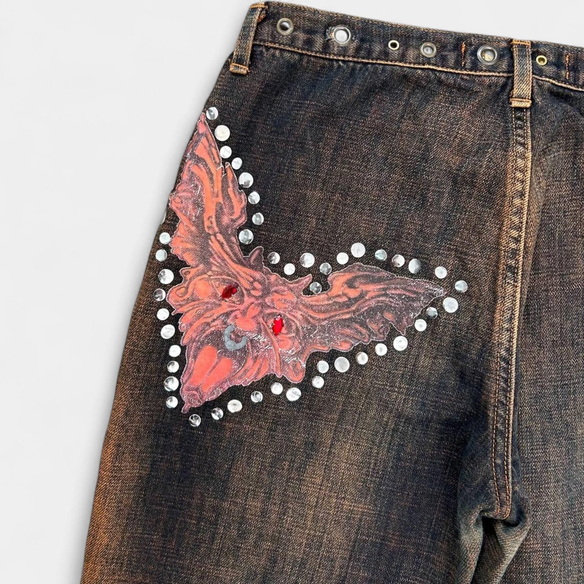 Just Cavalli Just Cavalli Gradient Butterfly Denim Size US 31 - 6 Thumbnail