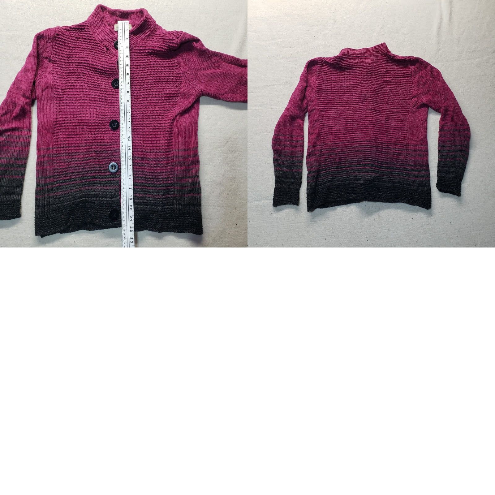 Vintage Appleseed's Purple Cardigan Sweater Long Sleeve Women's S Purple Button Up Cardigan Sweater 100% Acrylic Knit Vintage: No Women Size S / US 4 / IT 40 - 8 Thumbnail