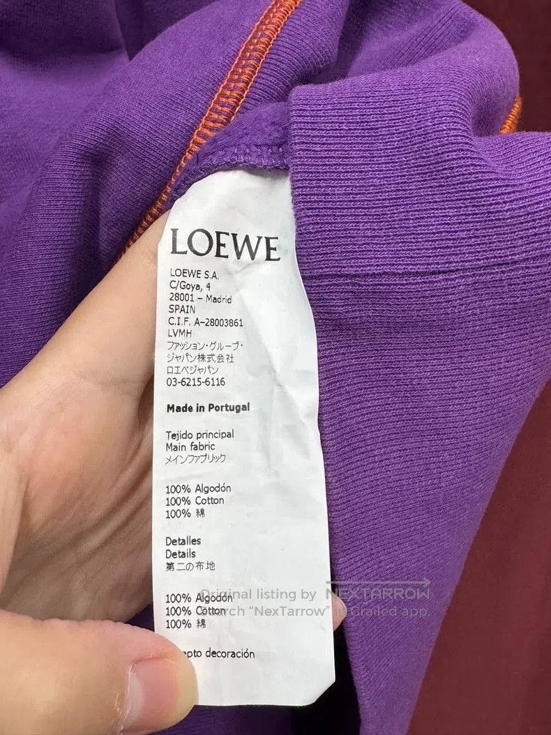 Loewe Loewe Purple Fleece Hooded Sweatshirt Size L / US 10 / IT 46 - 5 Thumbnail