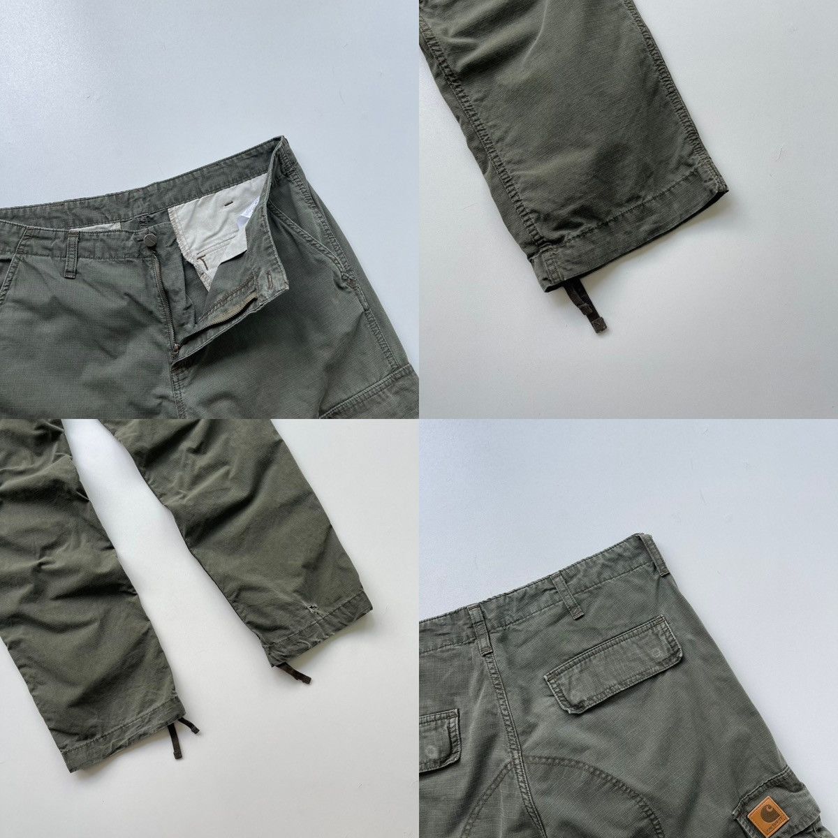 Carhartt Wip Carhartt WIP Regular Fit Baggy Cargo Pants Green Y2K Size US 34 / EU 50 - 6 Thumbnail