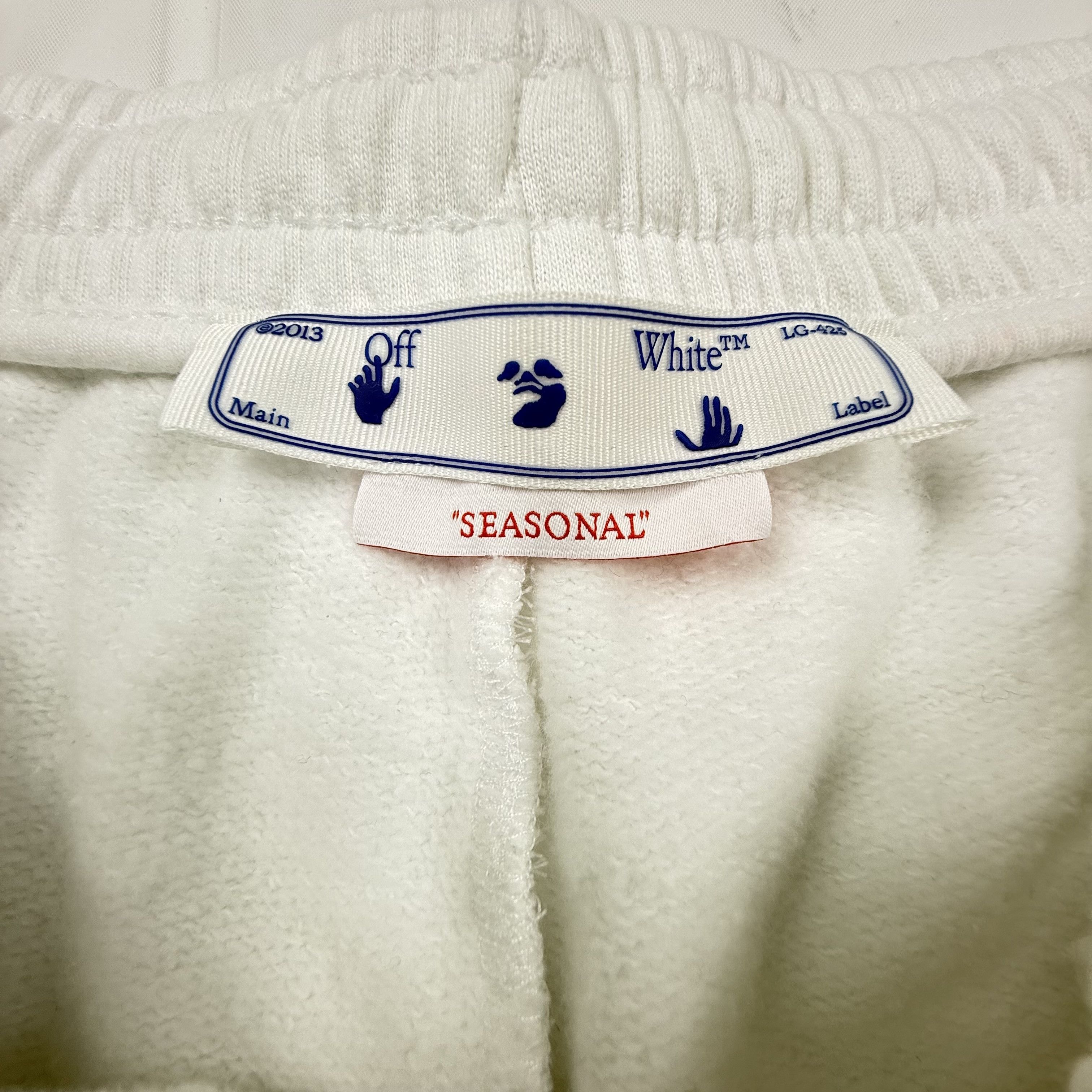 Off-White Off-White Mens White Graphic Sweat Shorts XL Size US 40 / EU 56 - 4 Thumbnail