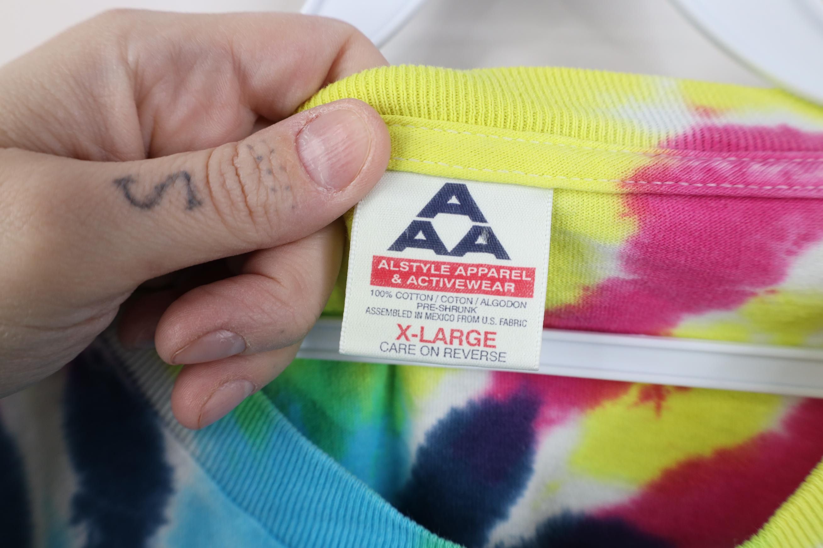Vintage Vintage 90s Streetwear Ride Free Rainbow Tie Dye T-Shirt Size US XL / EU 56 / 4 - 8 Thumbnail