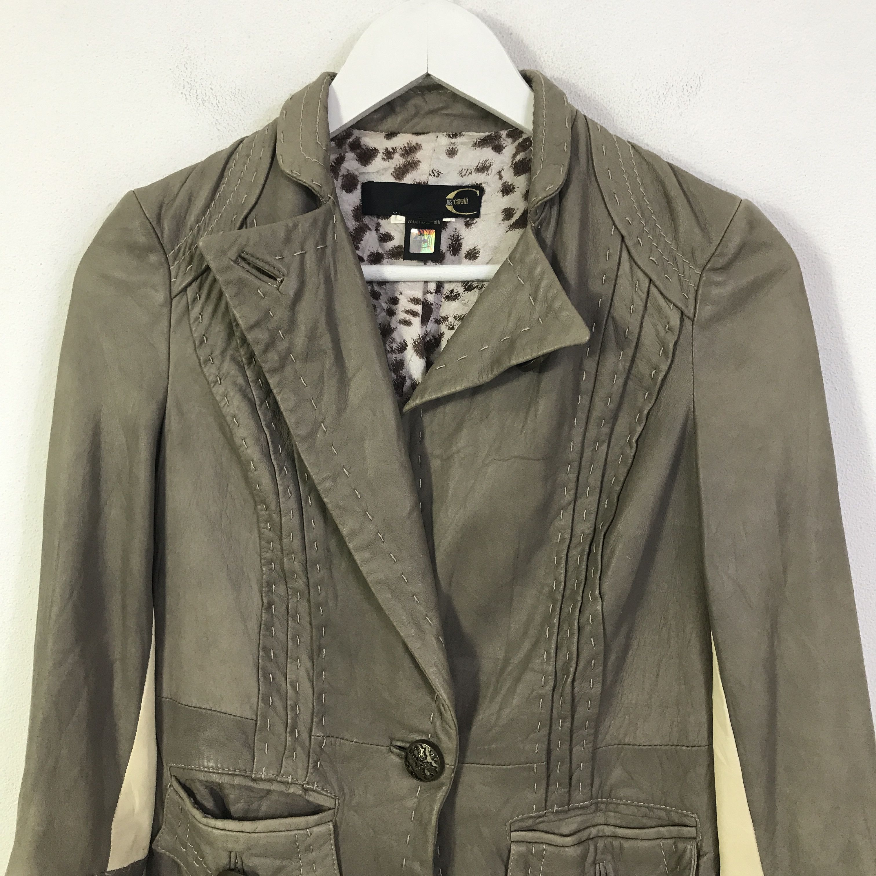 Just Cavalli just cavalli leather blazer jacket K125B5 Size S / US 4 / IT 40 - 2 Thumbnail