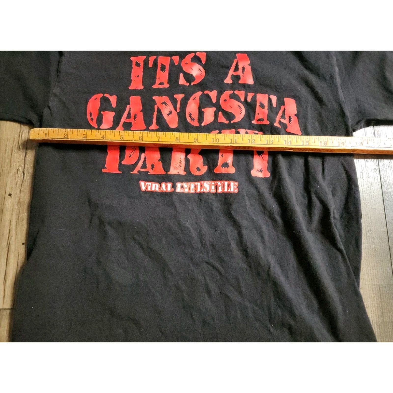 Vintage Mens M Gangsta Party No Rats Allowed T Shirt Double Sided Hip Hop Alstyle Apparel & Activewear Short Sleeve Crew Neck Cotton Black Regular Mens Size US M / EU 48-50 / 2 - 4 Thumbnail