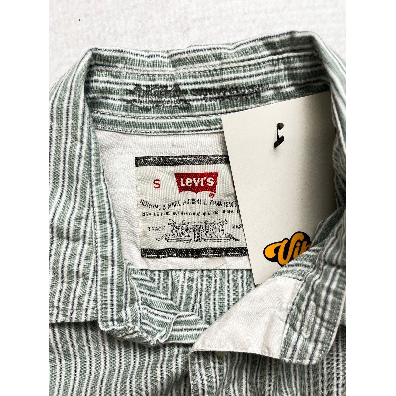 Levi's Vintage 90s Levis Gray Button-Down Shirt - Men's Small Size US S / EU 44-46 / 1 - 3 Thumbnail