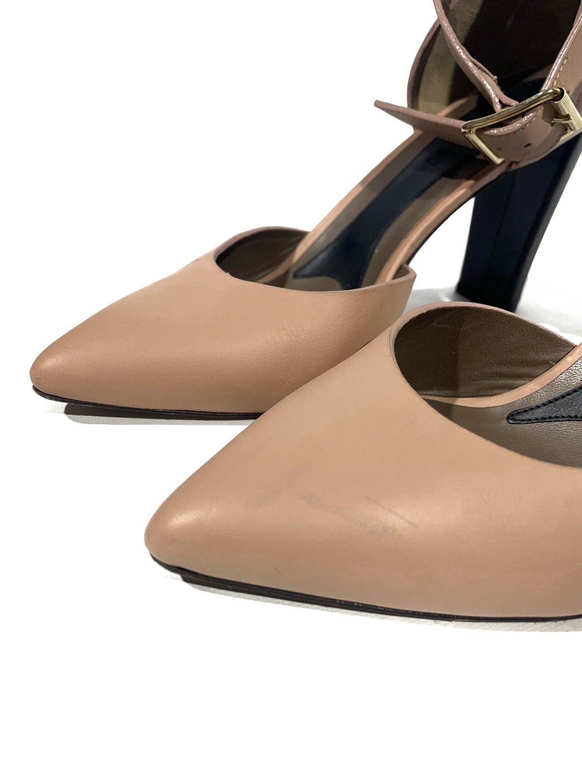 Designer × Marni Marni Women Ankle Straps Almond Toe Leather Heels Size 38 Size US 8 / IT 38 - 6 Thumbnail