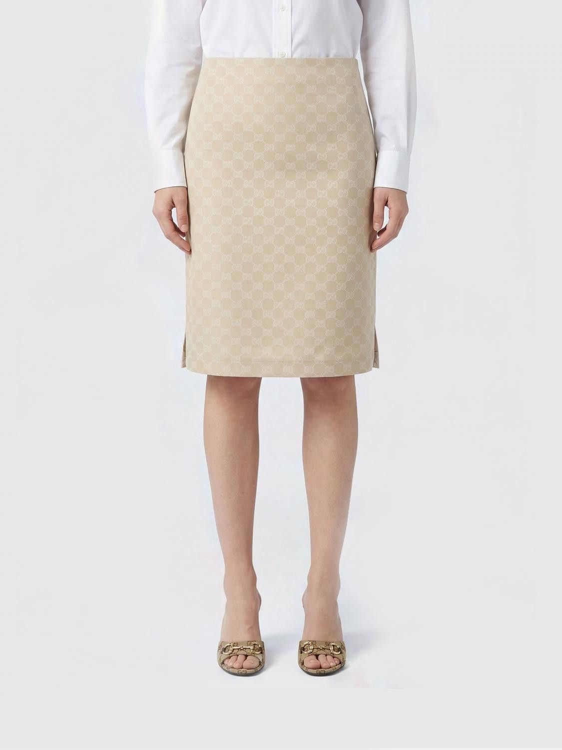 Gucci Gucci Skirt Woman Beige Size 30" / US 8 / IT 44 - 1 Thumbnail
