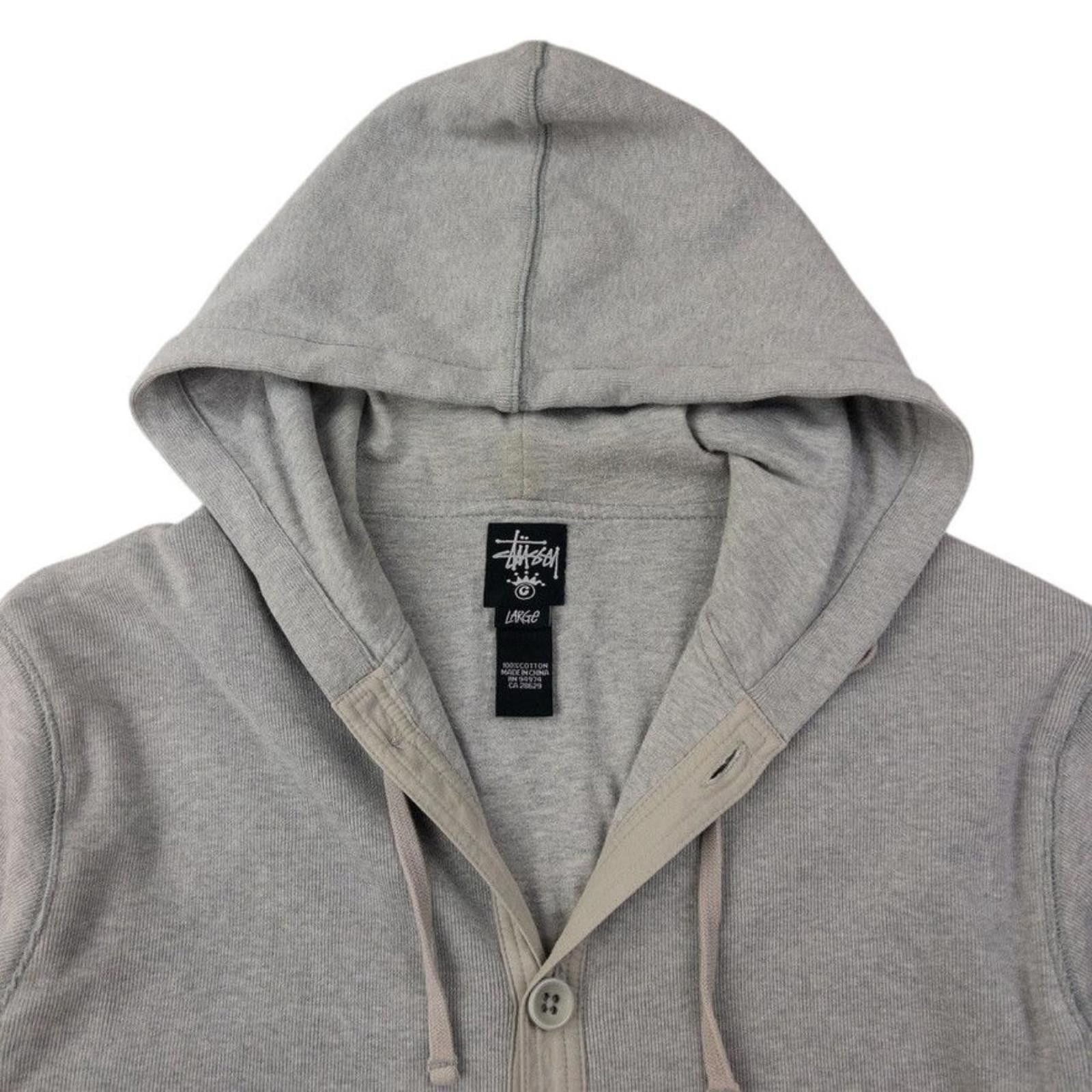 Stussy Vintage Stussy Button Up Hoodie Size L Size US L / EU 52-54 / 3 - 3 Thumbnail