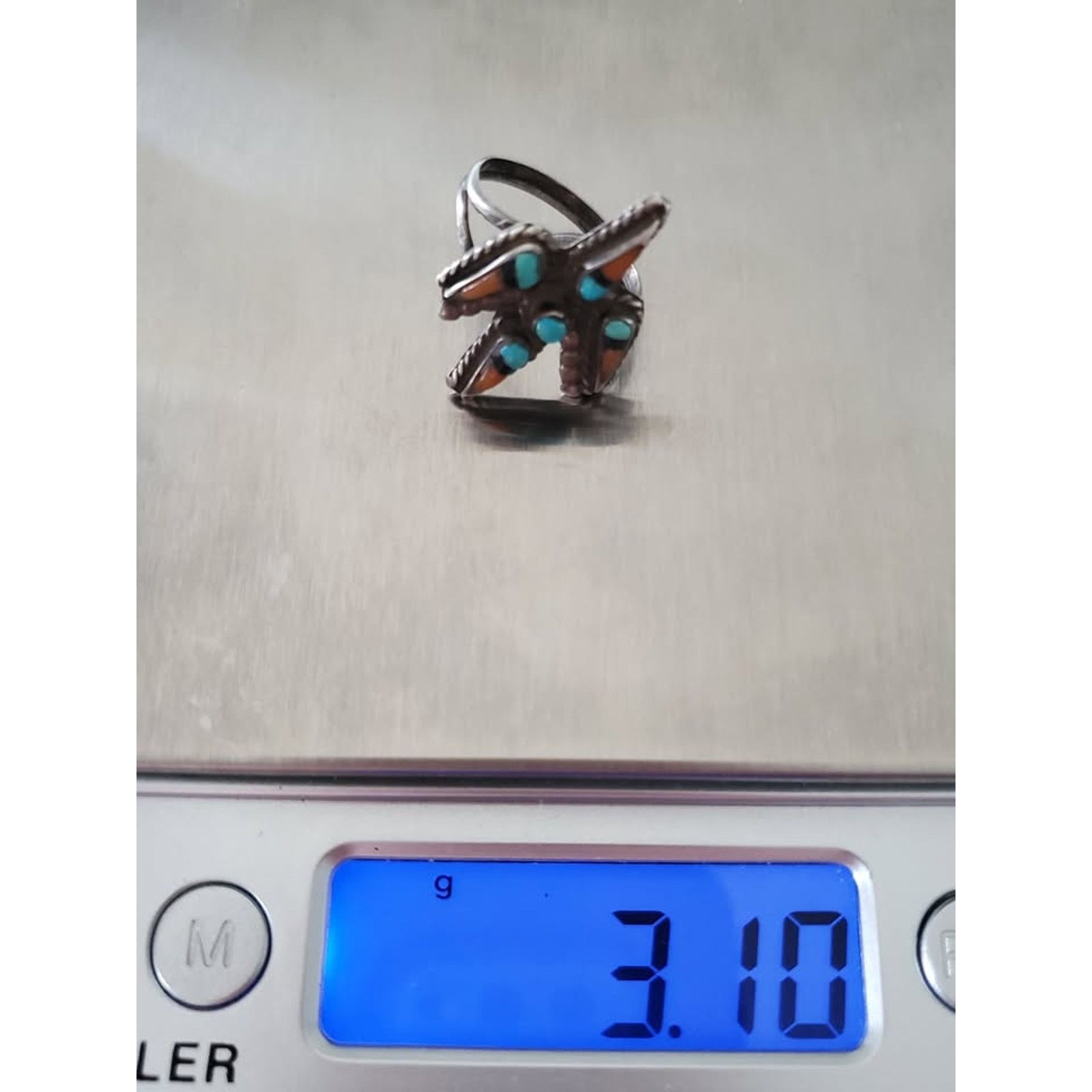 Unknown London Vintage Native American Zuni Sterling Silver Ring Size ONE SIZE - 4 Thumbnail