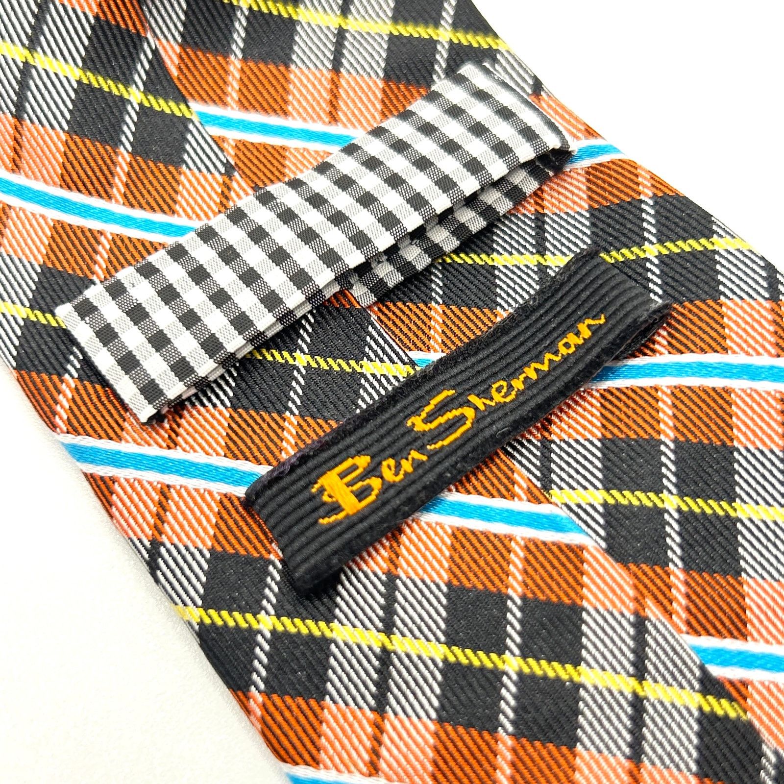 Ben Sherman Ben Sherman Red Black Plaid 100% Silk Mod Skinny Neck Tie Size ONE SIZE - 4 Thumbnail