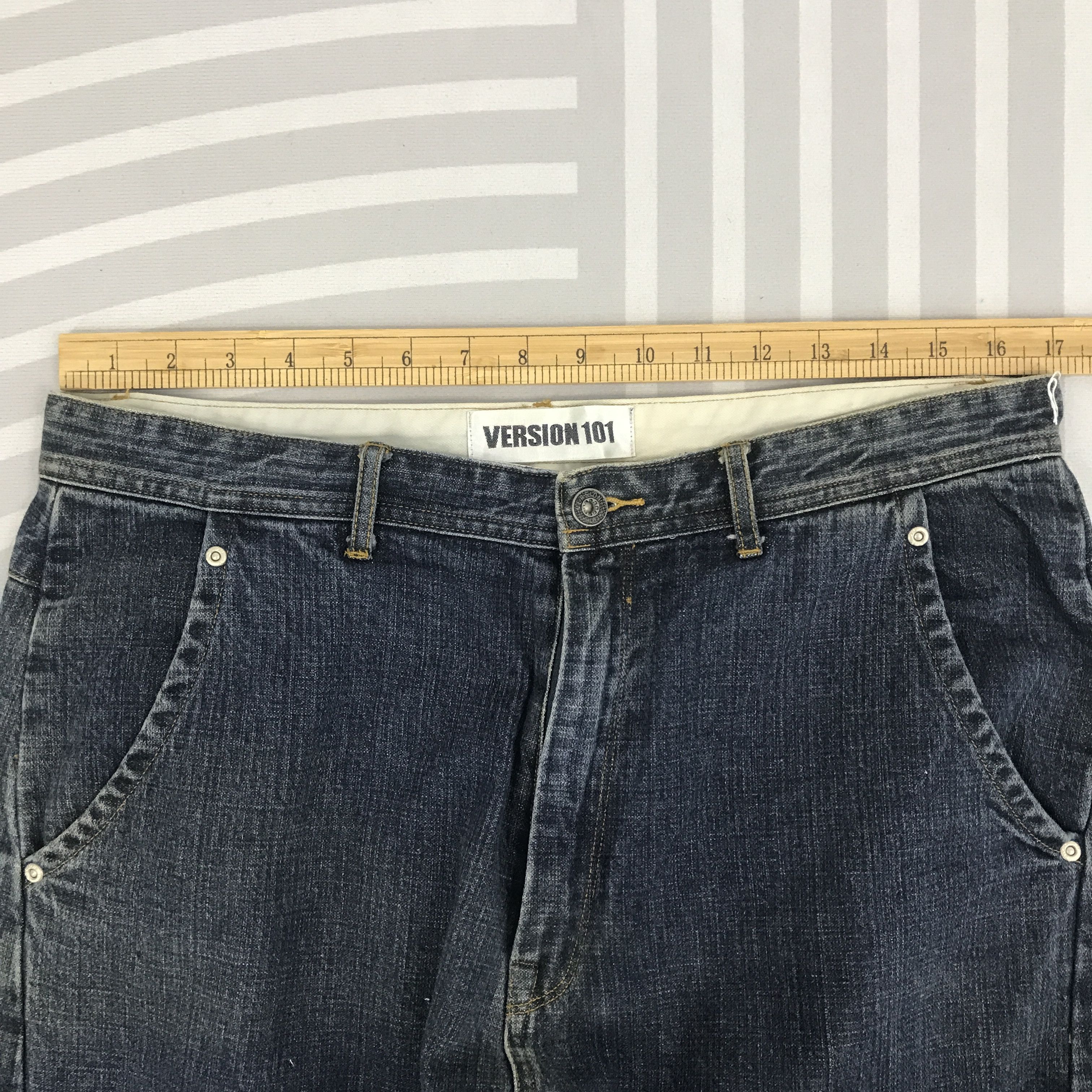 Japanese Brand × Vintage Baggy Denim Version 101 Blue denim Japan style pant Size US 34 / EU 50 - 7 Thumbnail