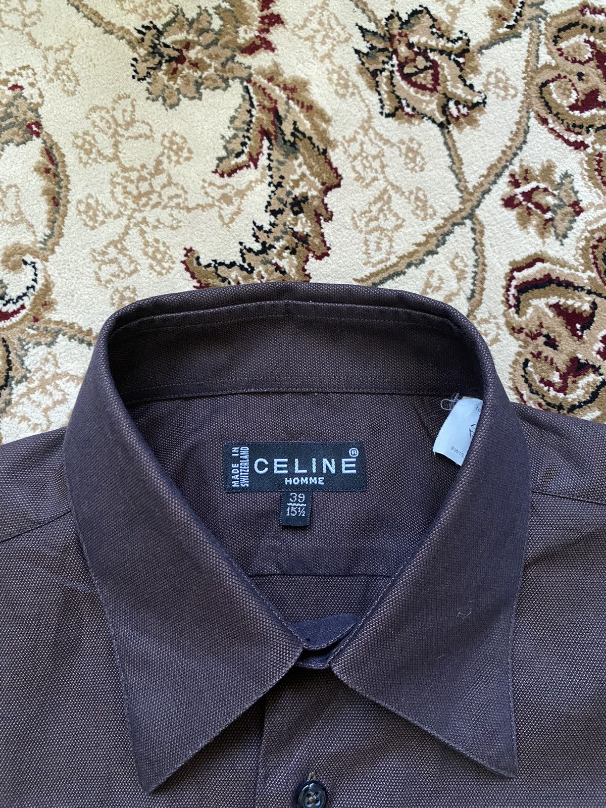 Celine × Vintage Vintage 90s Celine Homme Button Up Shirt Size US L / EU 52-54 / 3 - 1 Thumbnail