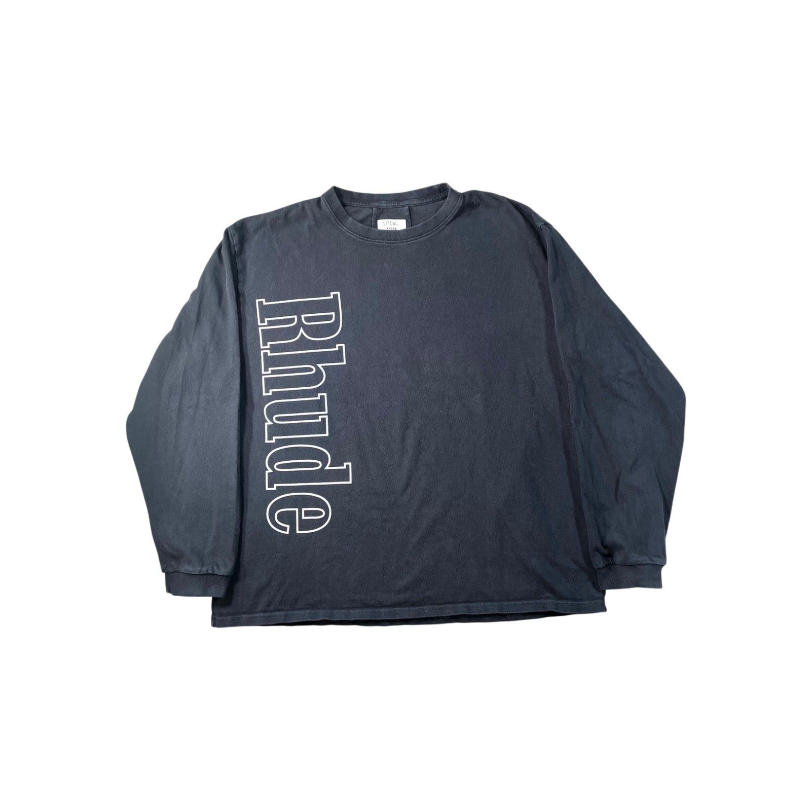 Rhude Rhude Heavy Long Sleeve Black Wash Tee Size US L / EU 52-54 / 3 - 1 Thumbnail