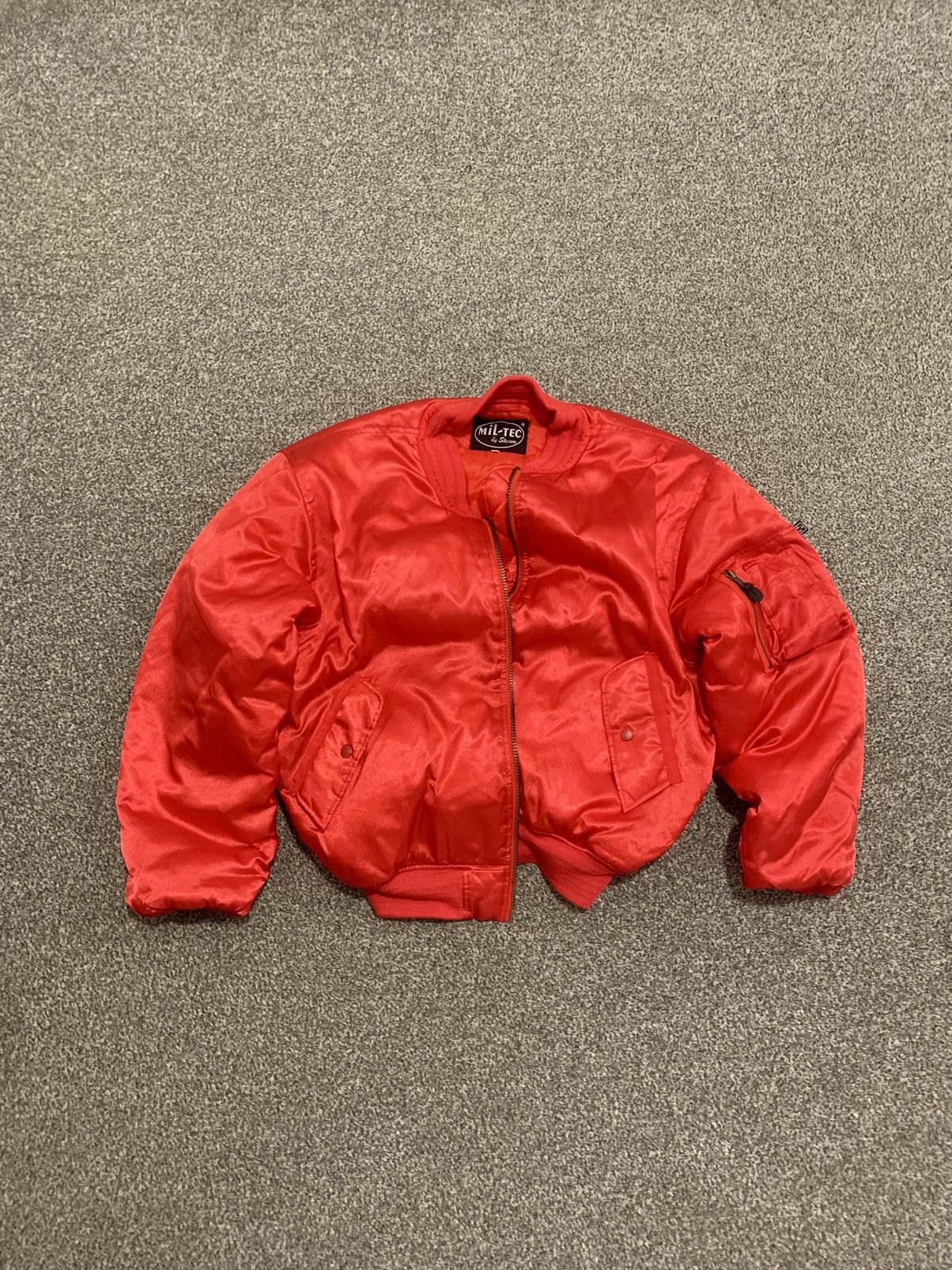 image of Mil Tec x Vintage Vibrant Red Nylon Mil-Tec Military Jacket, Men's (Size XL)